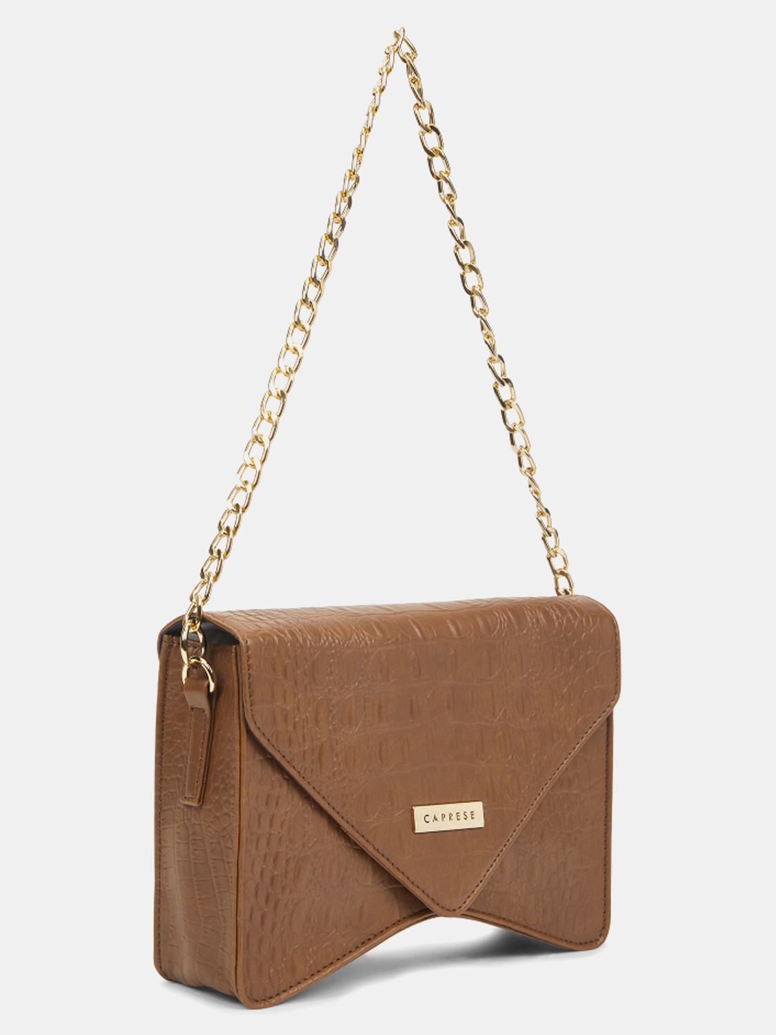 Image of Caprese Shaya Baguette Small Tan Handbag for Women Shoulder Bag Shoulder Bag