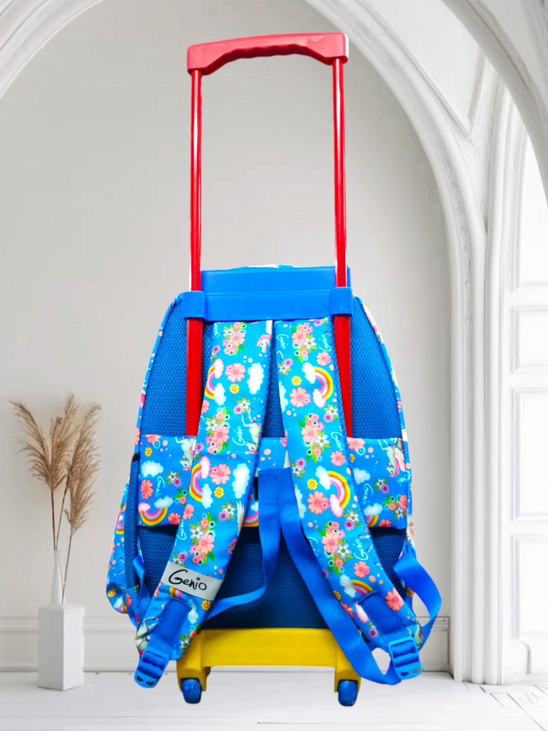Image of Genio PRINTED Girls, Kids, Unisex Bag, 18 INCH Waterproof Trolley (BLUE, 35 L) Waterproof Trolley