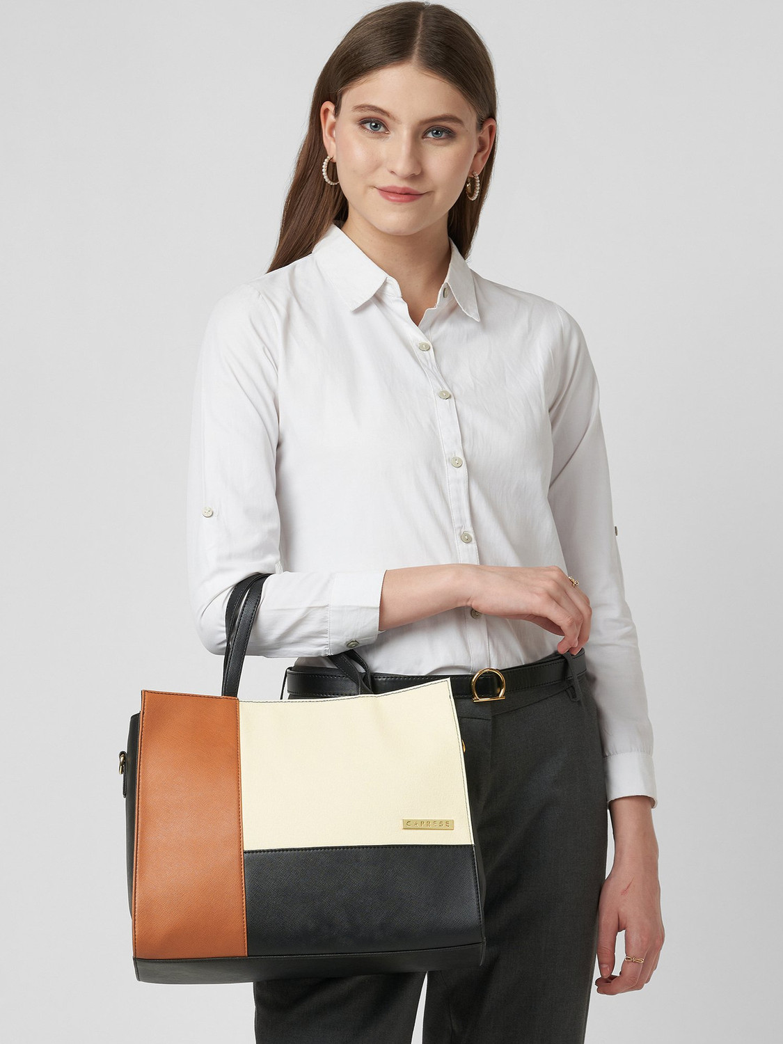 Image of Caprese Jelly Satchel Large Black Bag for Women Shoulder Bag (Multicolor, 1 L)