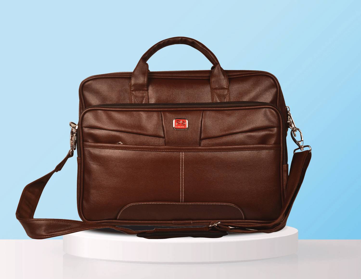 PB Pearl Bags 804 Brown Office Bag Waterproof Messenger Bag