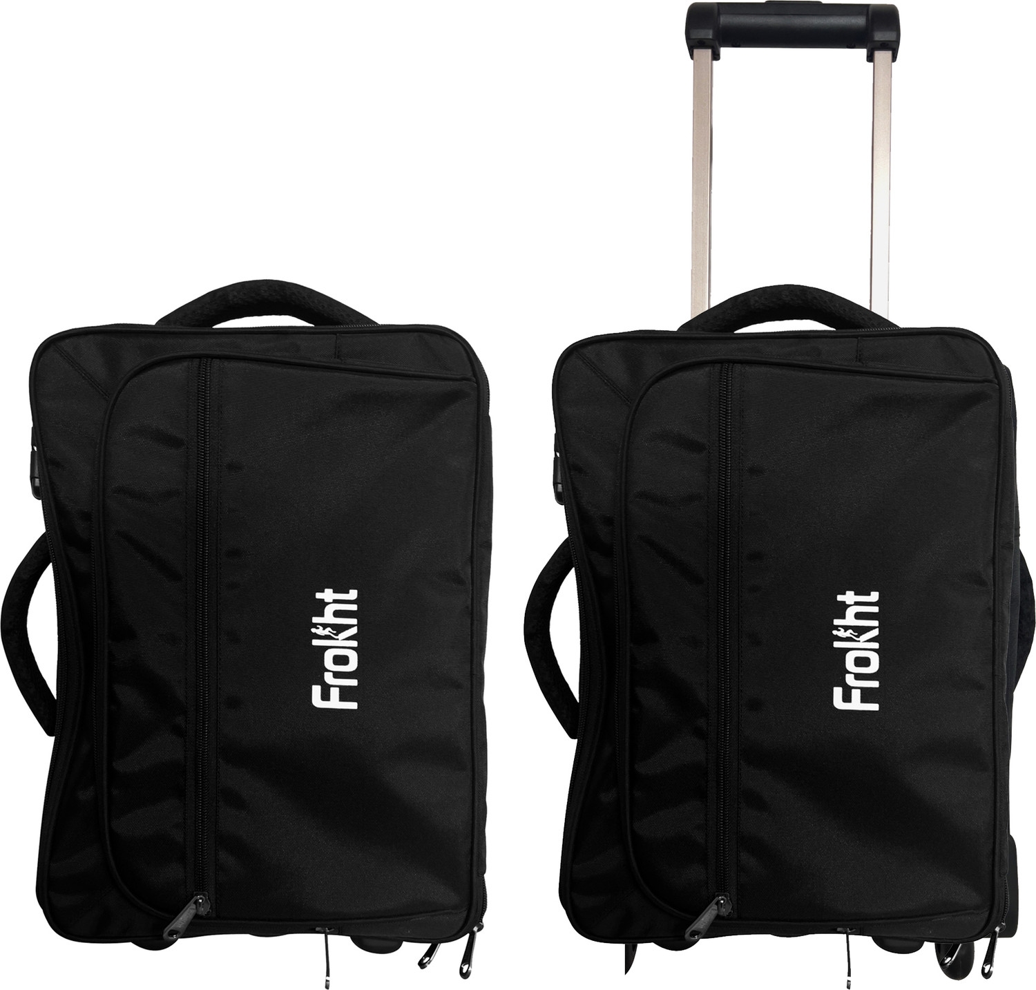 Image of frokht Business Trolley Bag 1K Danier Black Overnighter Laptop Trolley Case Multipurpose Bag (Black, 24 L)