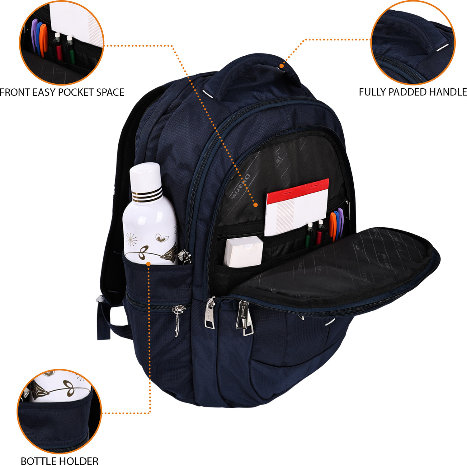 Image of Dhariwal Dual Compartment Laptop Backpack With Rain Cover 49L LB-108 Waterproof Backpack Waterproof Laptop Sleeve /Cover