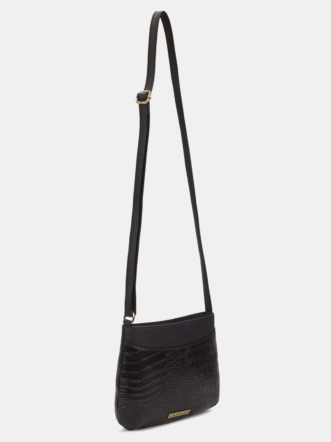 Image of Caprese Pupa Sling Medium Black Bag for Women Sling Bag