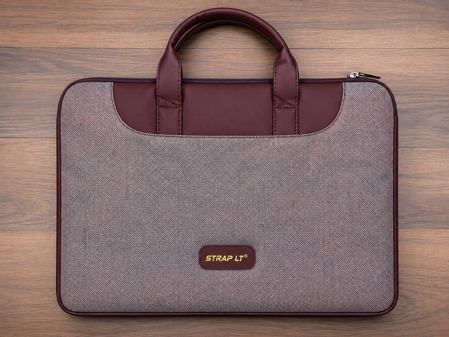 Straplt 14 Inch Jute Handcrafted Stylish & Durable Laptop Sleeve Bag For Office Waterproof Laptop Sleeve/Cover