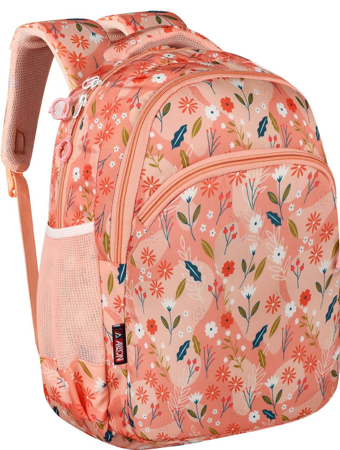 AYZON Highly Durable Soft touch Light weight kids bag school backpack tuition peach Waterproof School Bag