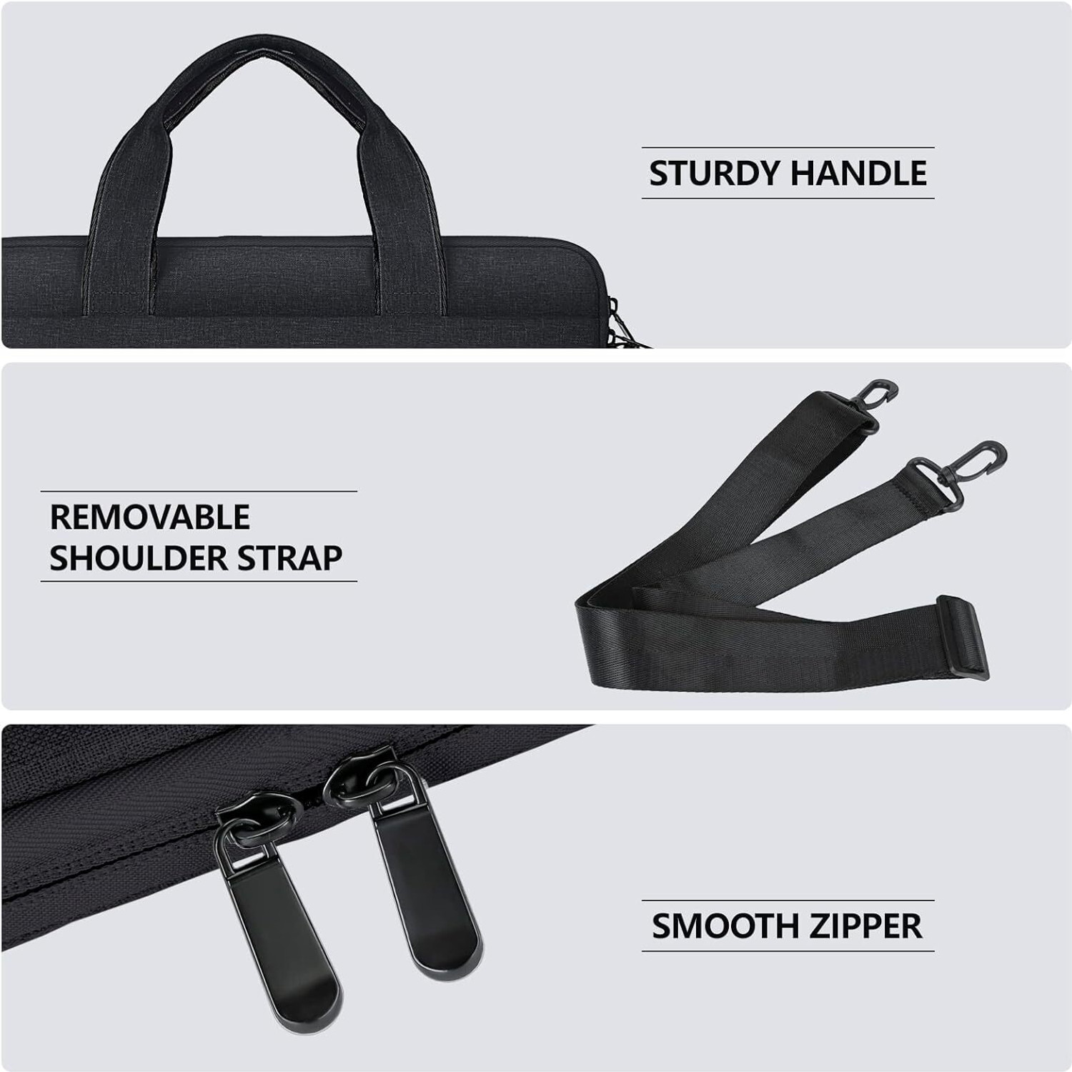 Image of Saco 13-14 inch Laptop Sleeve Bag, Traveling Briefcase Handle Bag with Extra Pocket Waterproof Laptop Sleeve /Cover