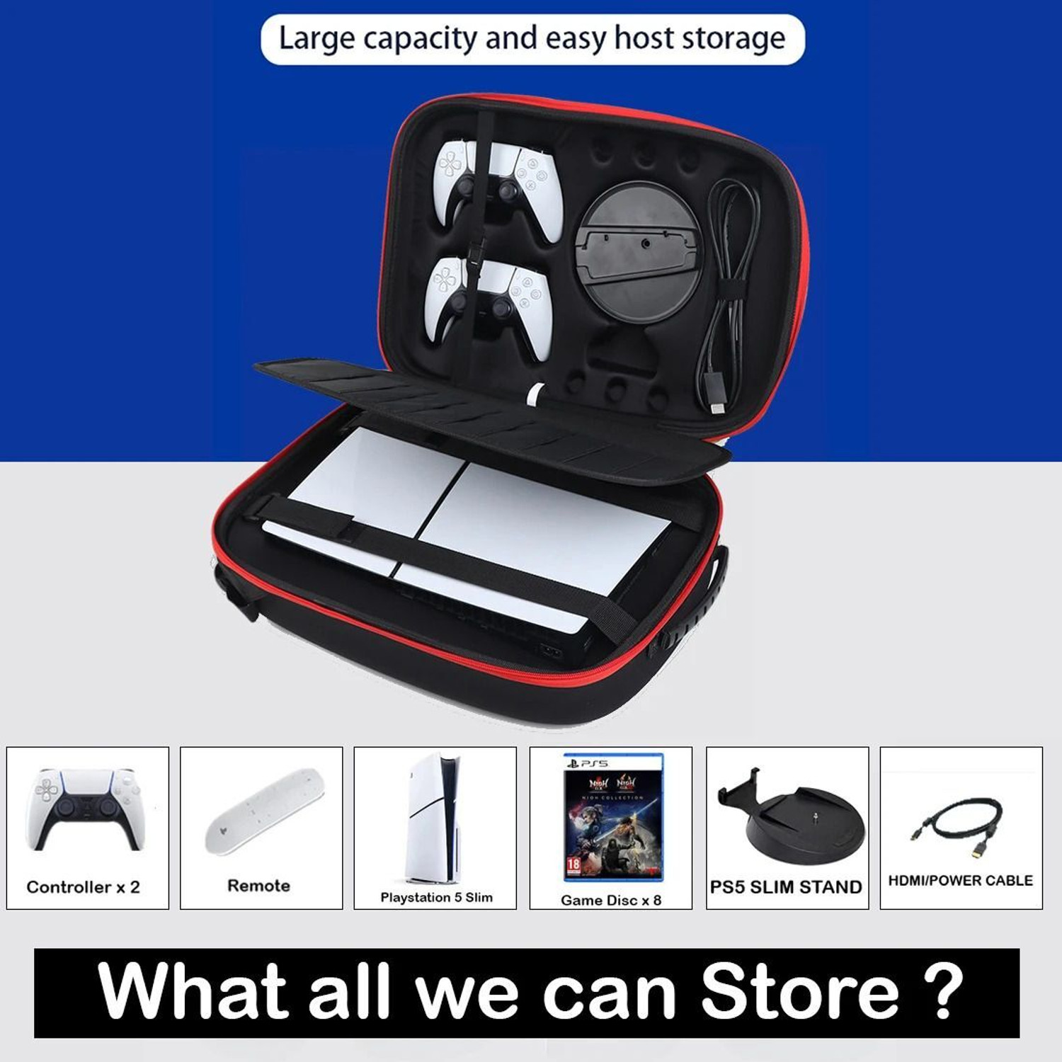 Image of OIVO INDIA Hard Shell PS5 Slim Water-Resistant Backpack for Playstation 5 Slim Version Laptop Bag