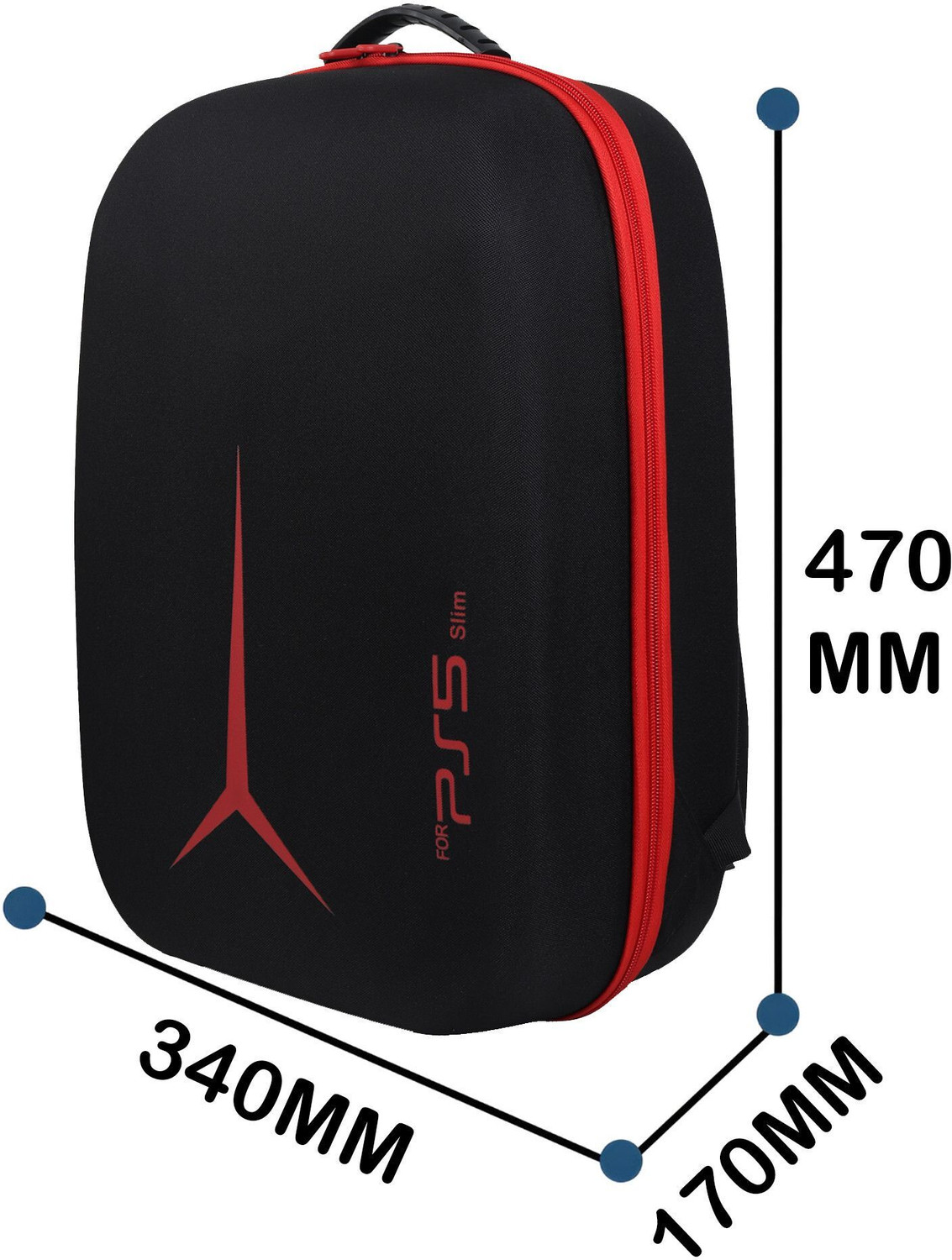 Image of OIVO INDIA Hard Shell PS5 Slim Water-Resistant Backpack for Playstation 5 Slim Version Laptop Bag