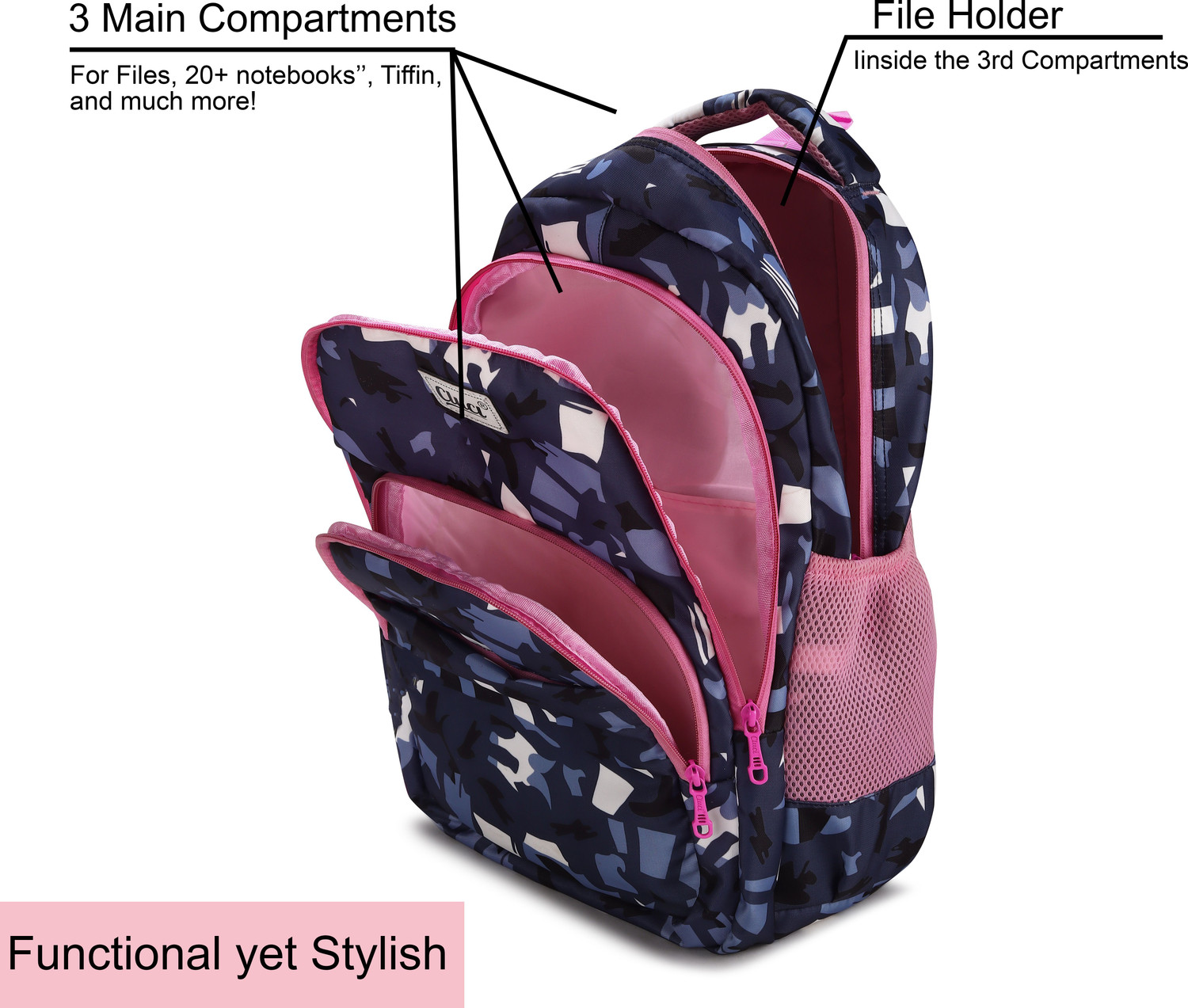 Image of Cluci New Stylish Trendy School BagTution Bag College Waterproof Backpack Girls&Women Waterproof School Bag