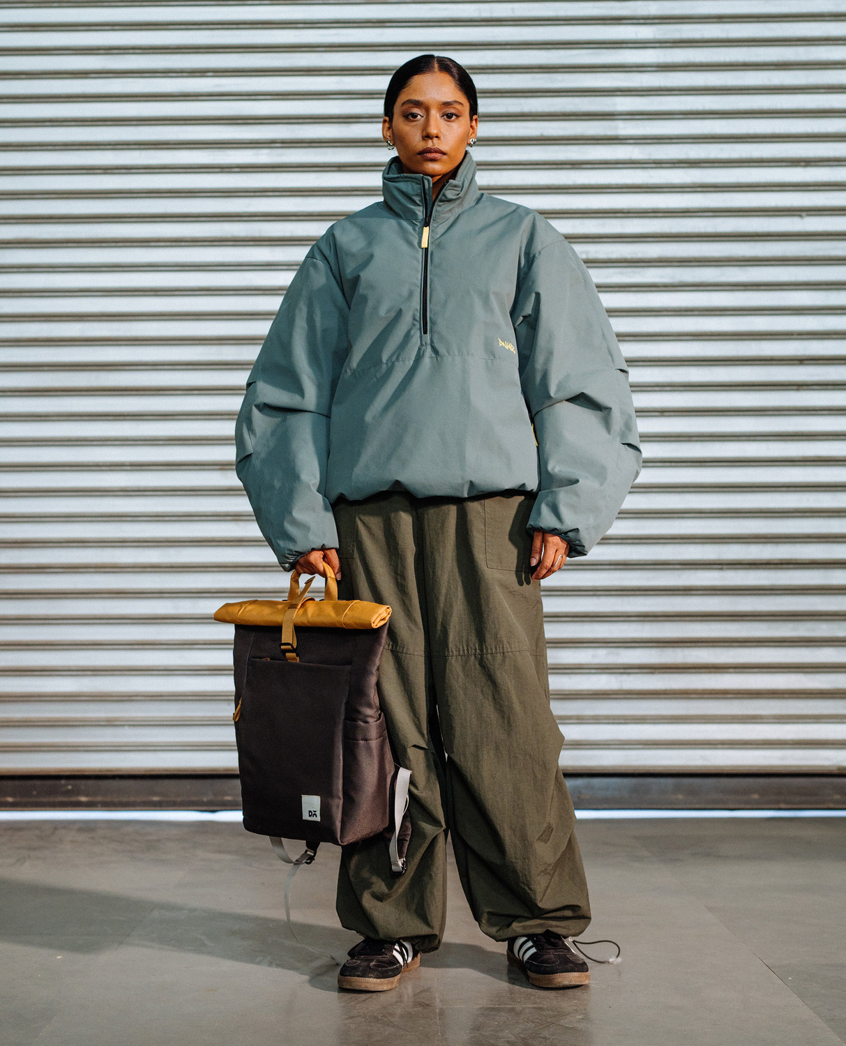 Image of DailyObjects AMBR-CHRCOL-MILS-ROLL-TOP-BACKPCK Laptop Bag