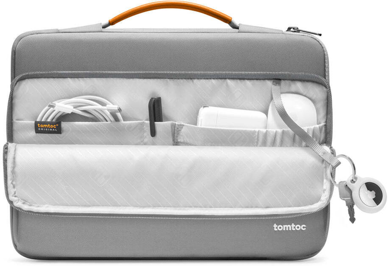Image of Tomtoc Defender-A14 Laptop Briefcase-33.02 cm(13 Inch)-Gray Laptop Bag