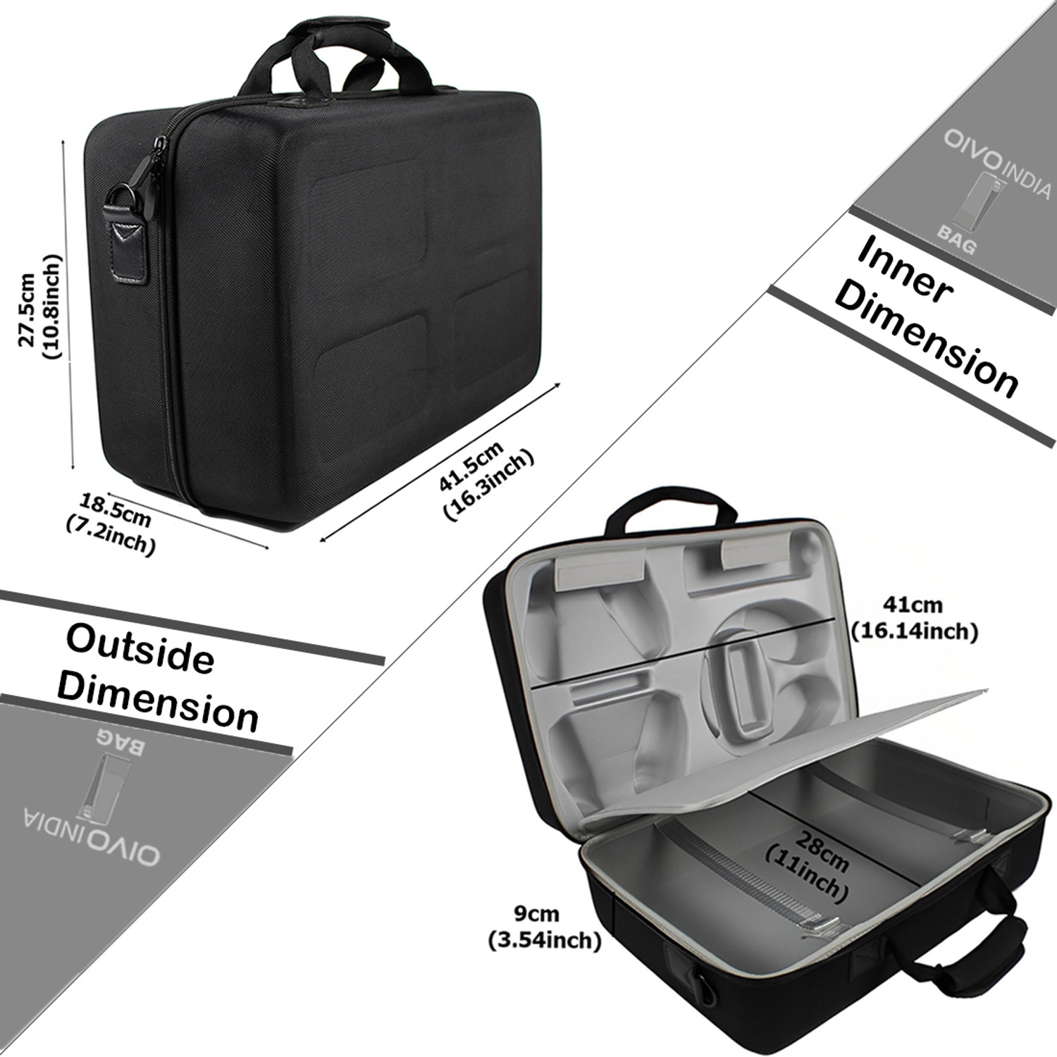 Image of OIVO INDIA Hard Shell Water-Resistant Carry-Bag for Playstation 5 Disc /Digital Version Laptop Bag