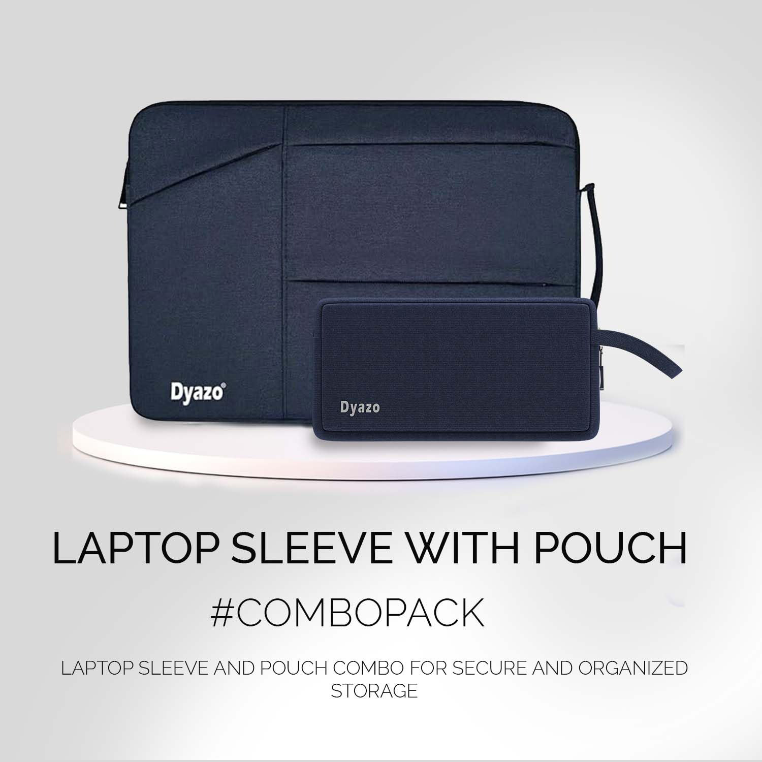 Image of Dyazo Plus 15.6 Inch Laptop Sleeve with Three Front Accessory Pockets & Charger Pouch Laptop Bag