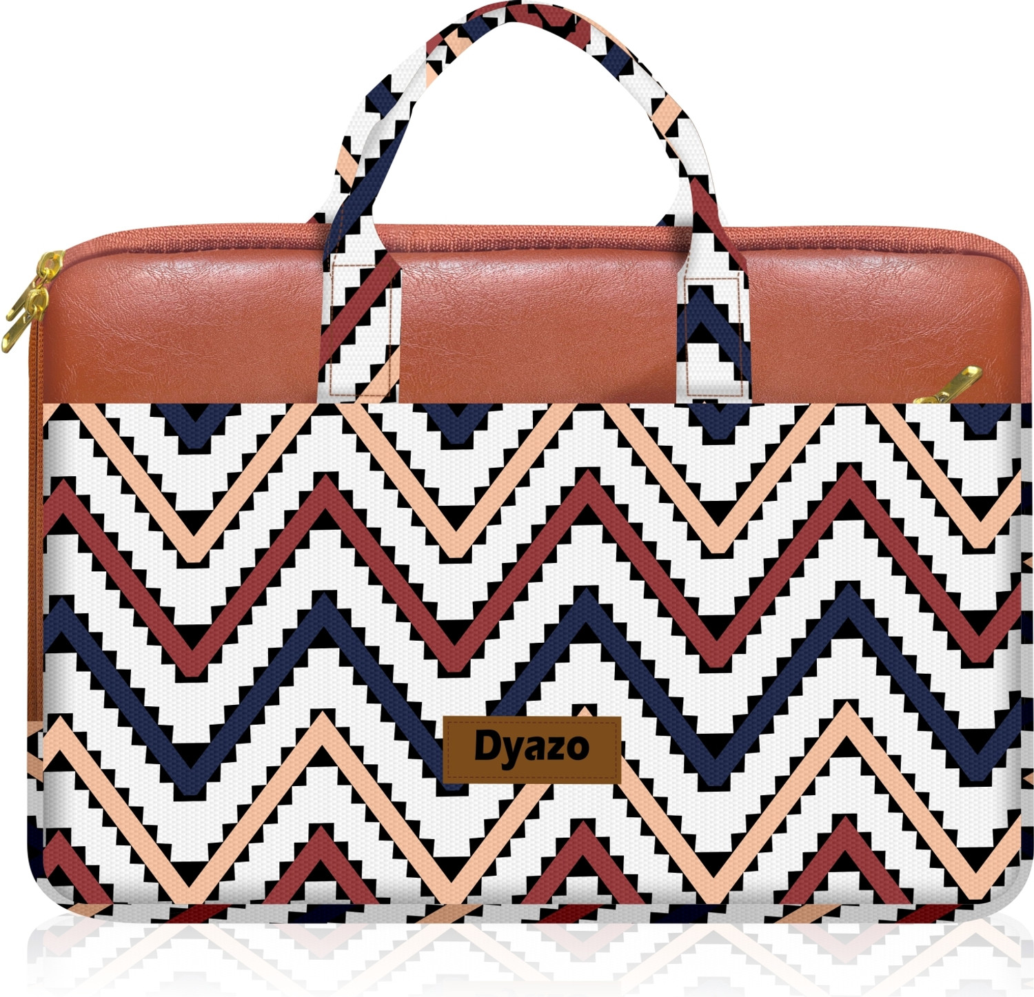 Image of Dyazo Plus Laptop Sleeve Bag 15-15.6 Inch for Woman Vegan Handcrafted Case with Handle Laptop Bag