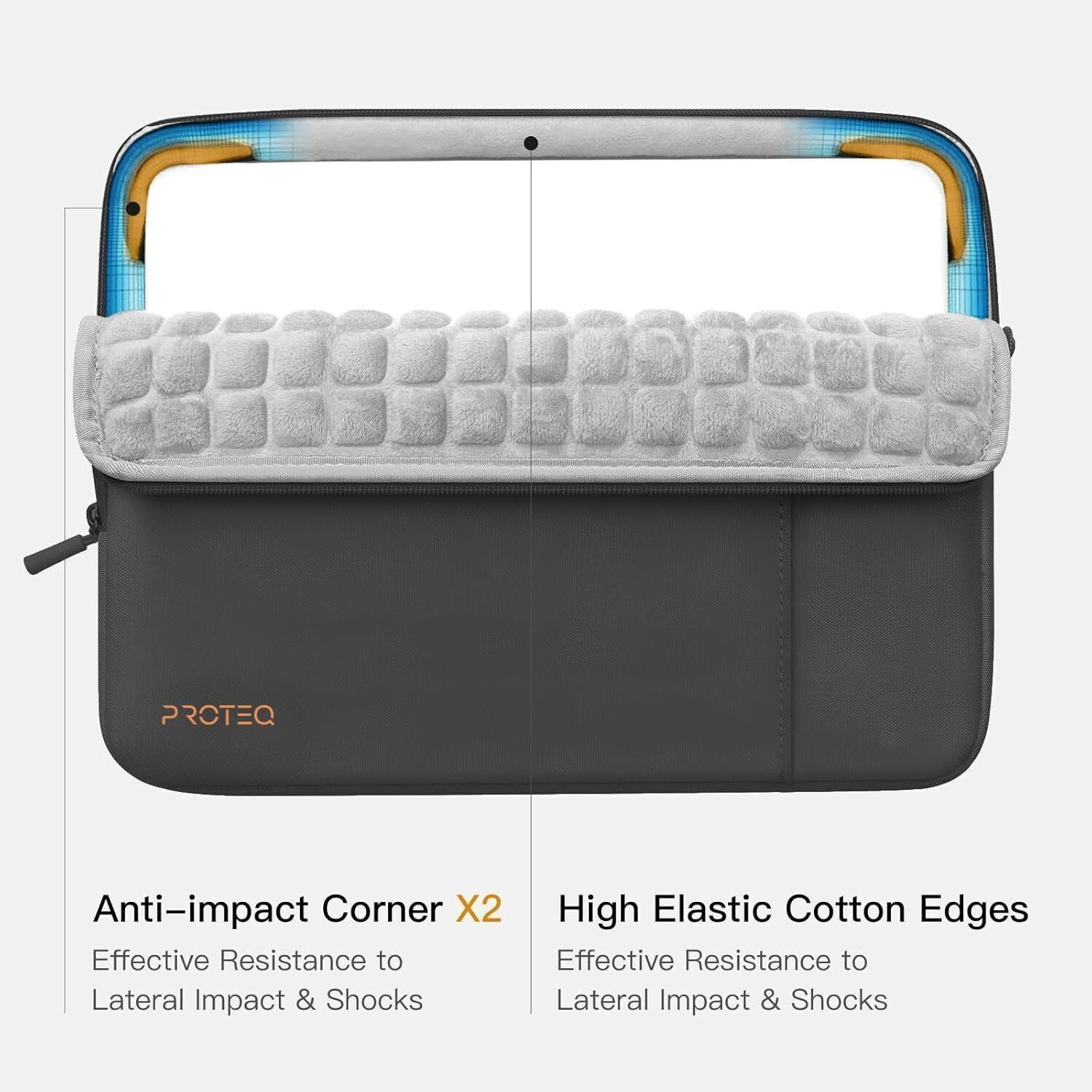 Image of proteq 360 Laptop Sleeve Protective Cover for 13.3 inch laptops, compatible with All brand Laptop Bag