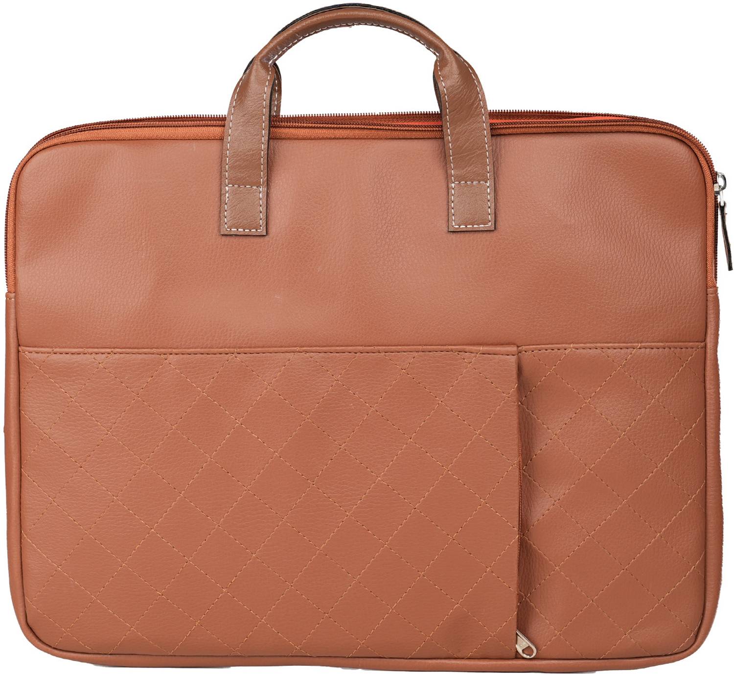 Portronics Encase 104, PU Leather Laptop Sleeve with Trolley Strap & Smart Pockets Laptop Bag