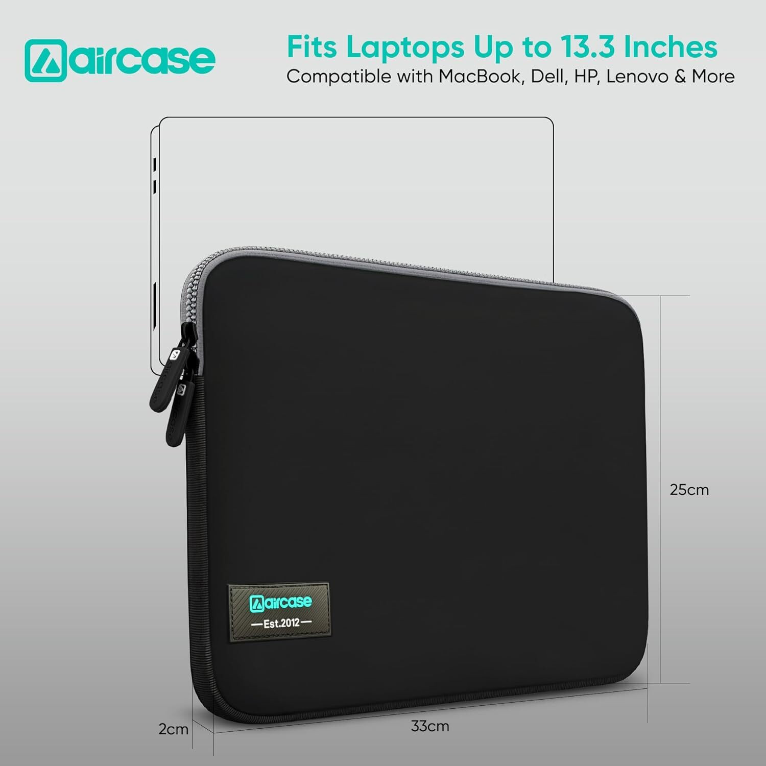 Image of AirCase 13 Inch-13.3 Inch Laptop Sleeve, Protective, Neoprene Laptop Bag