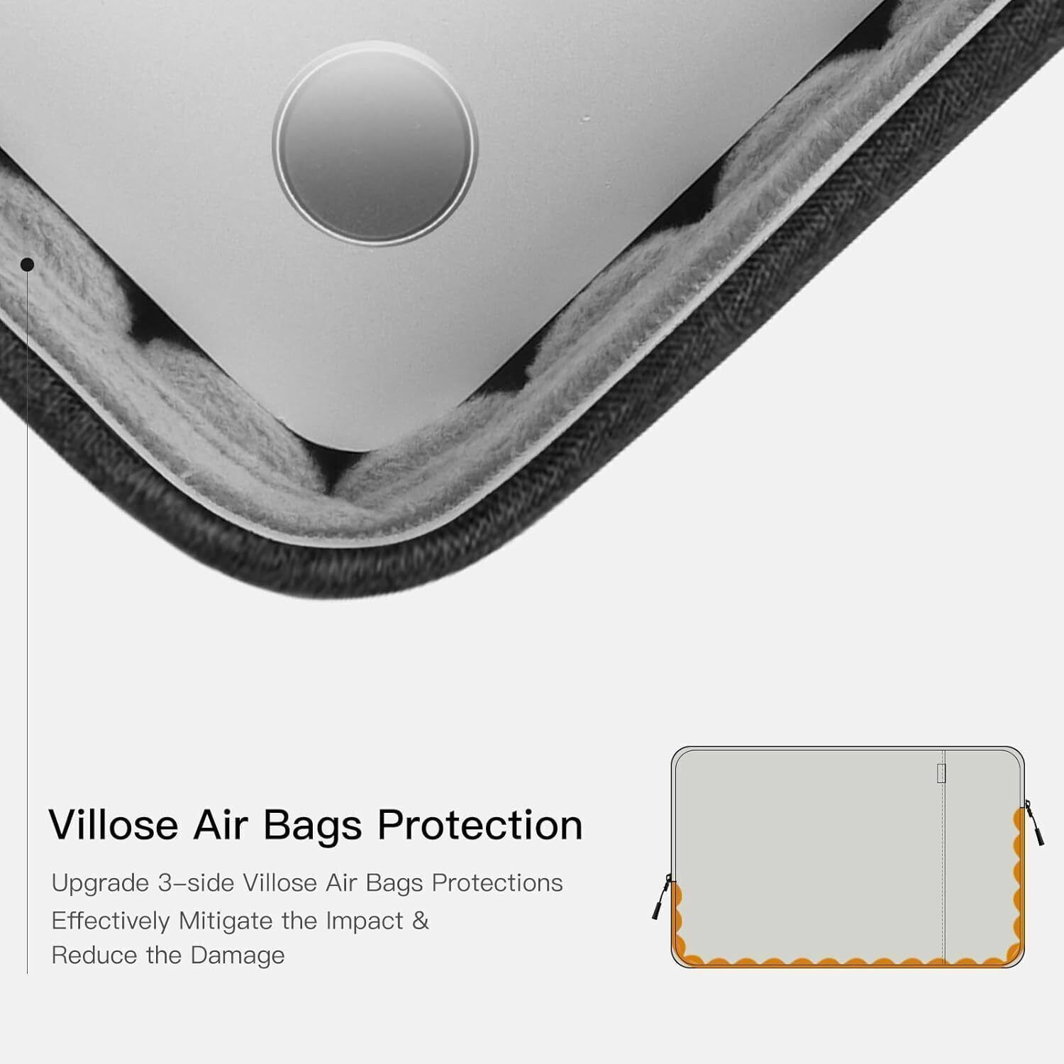Image of proteq 360 Laptop Sleeve Protective Cover for 13.3 inch laptops, compatible with All brand Laptop Bag