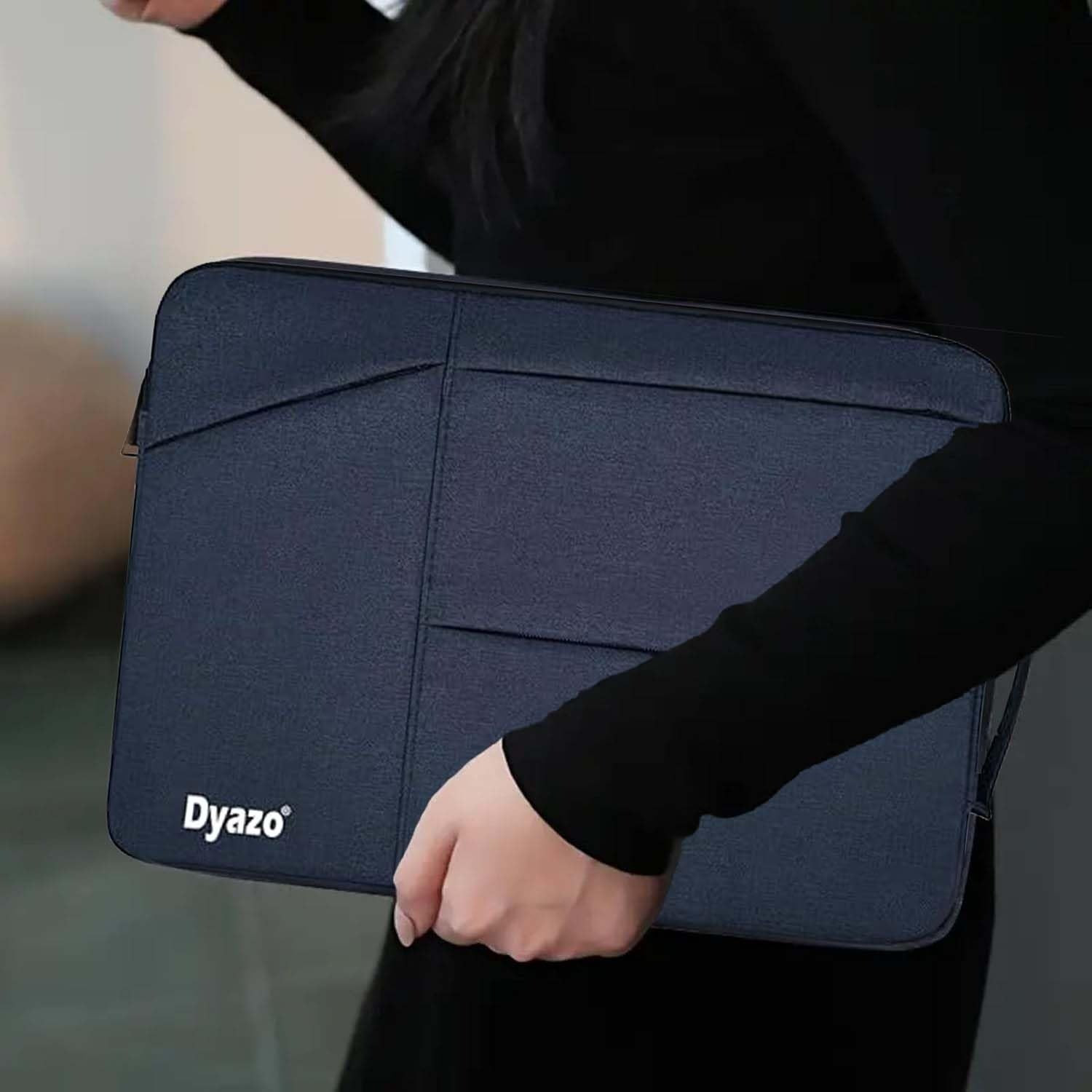Image of Dyazo Plus 15.6 Inch Laptop Sleeve with Three Front Accessory Pockets & Charger Pouch Laptop Bag