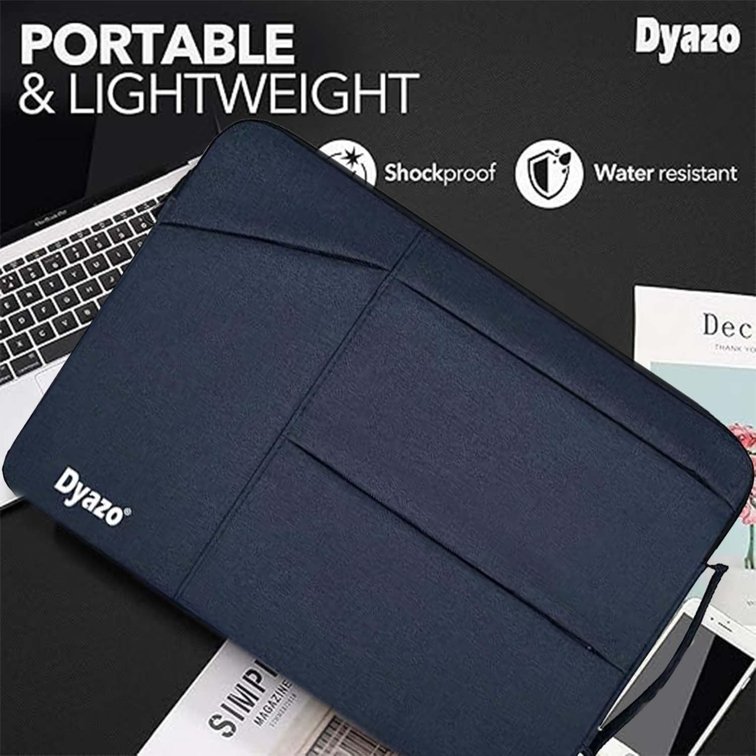 Image of Dyazo Plus 15.6 Inch Laptop Sleeve with Three Front Accessory Pockets & Charger Pouch Laptop Bag