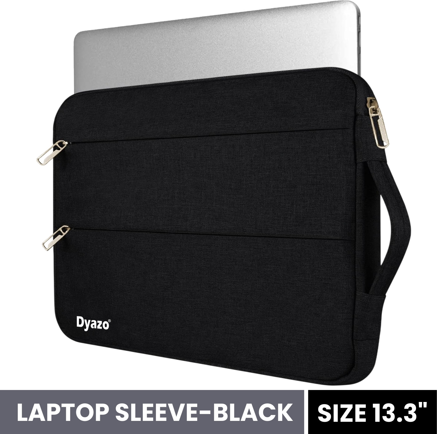 Image of Dyazo Plus 13-13.3 Inch Sleeve Case Cover With Handle & 2 Front Accessory Pockets Laptop Bag