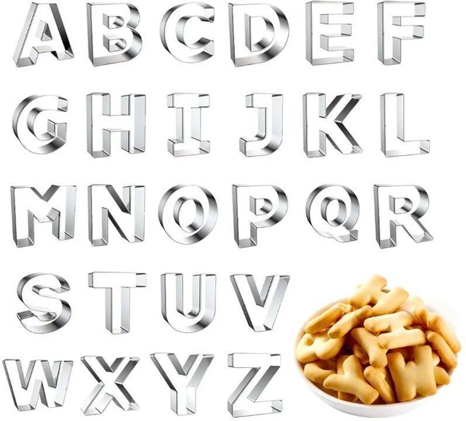 Stampo Per Biscotti Acciaio Inox – Lettera T, 6,7 X 2,5 Cm, Per Pasta Di Zucchero E Biscotti - 2