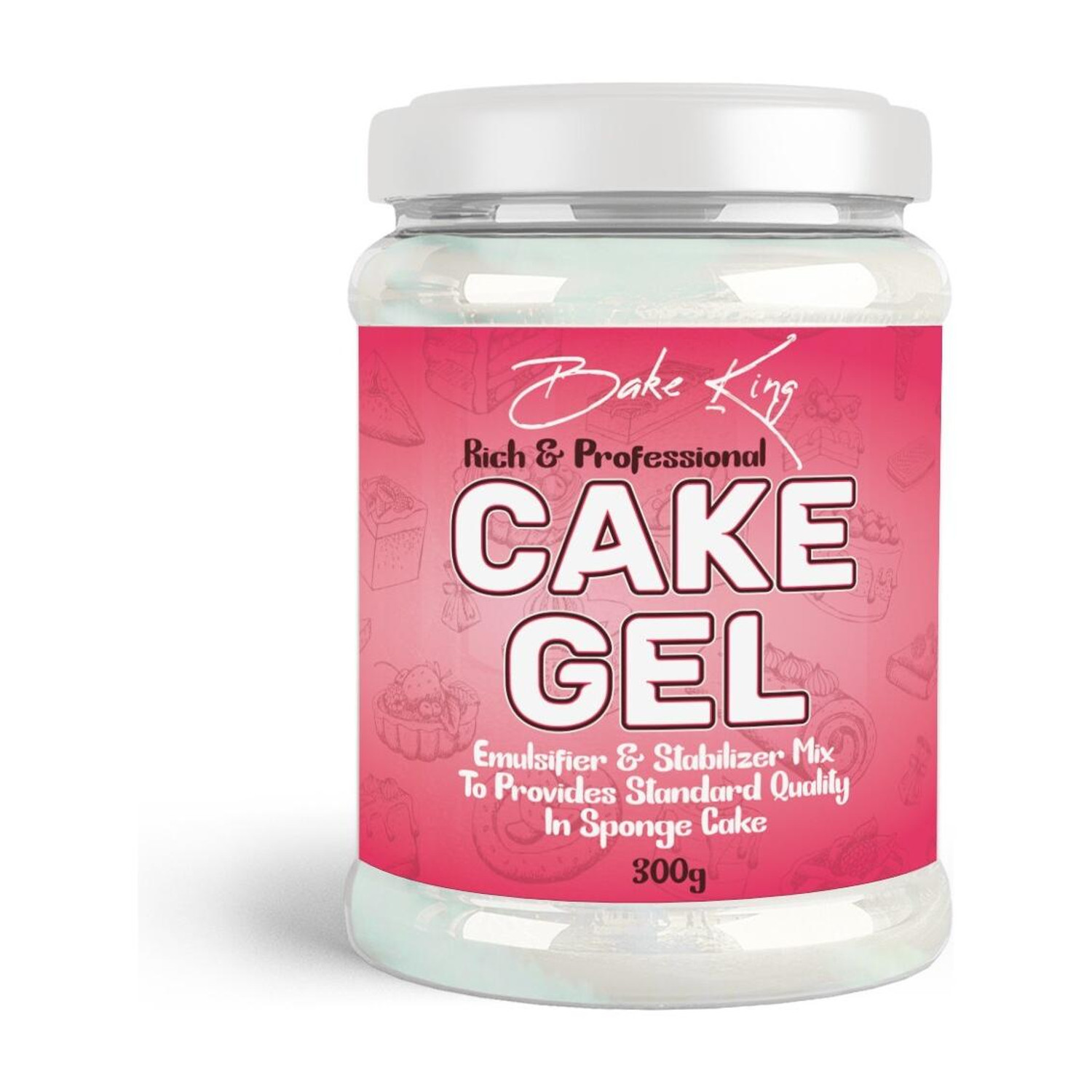 Image of Bake King 300gm Cake Gel for Desserts, Toppings & Decoration | Professional Baker Choice | Excellent for Eggless Baking | Goods for ice cream, Toppings, Waffle, and Fillings Topping (300 g)