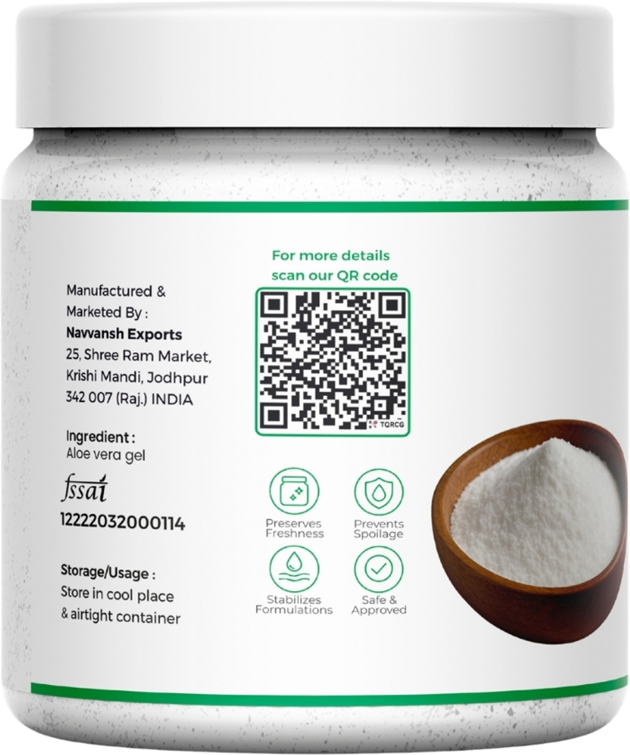 Image of THE ANCIENT REMEDY Sodium Benzoate Food-Grade Preservative for Pickles, Juices, Sauces & Beverages Sodium Benzoate Powder