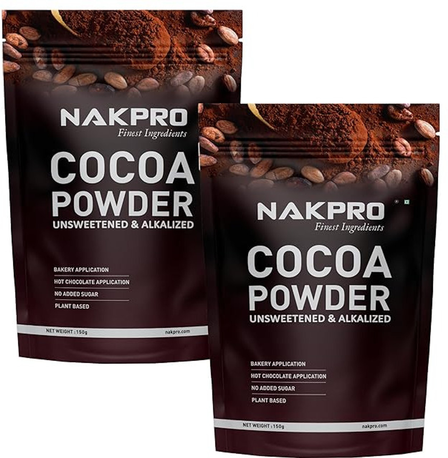Image of Nakpro Cocoa Powder Unsweetened & Alkalized |22.5g Protein,397.7g Energy (150g X2) Cocoa Powder