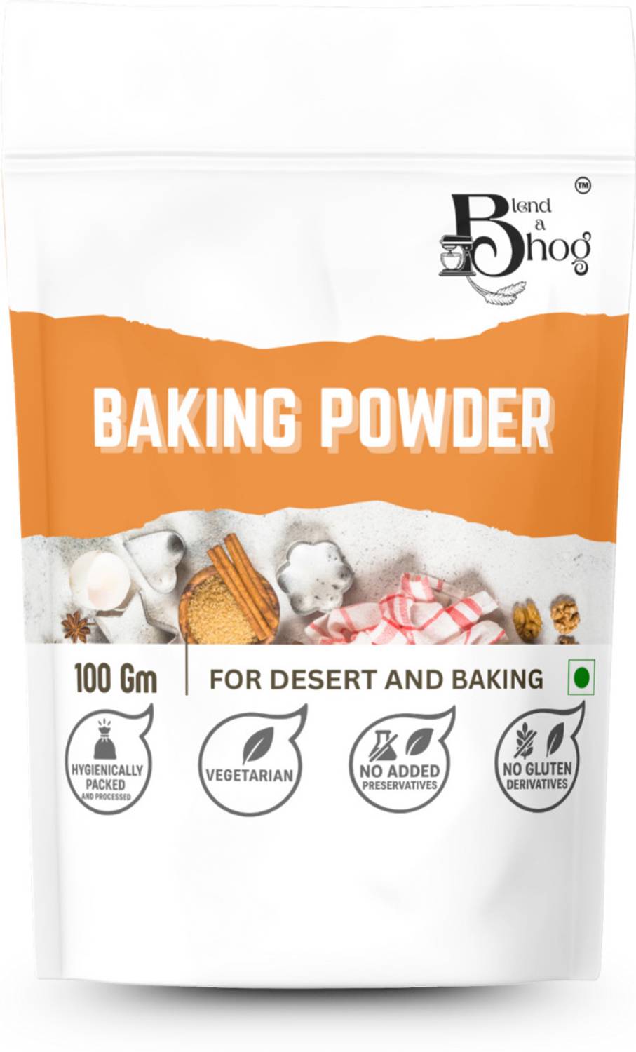 Blend a bhog Baking Powder 100 g | For Soft Cakes, Cookies & Home Baking Baking Powder