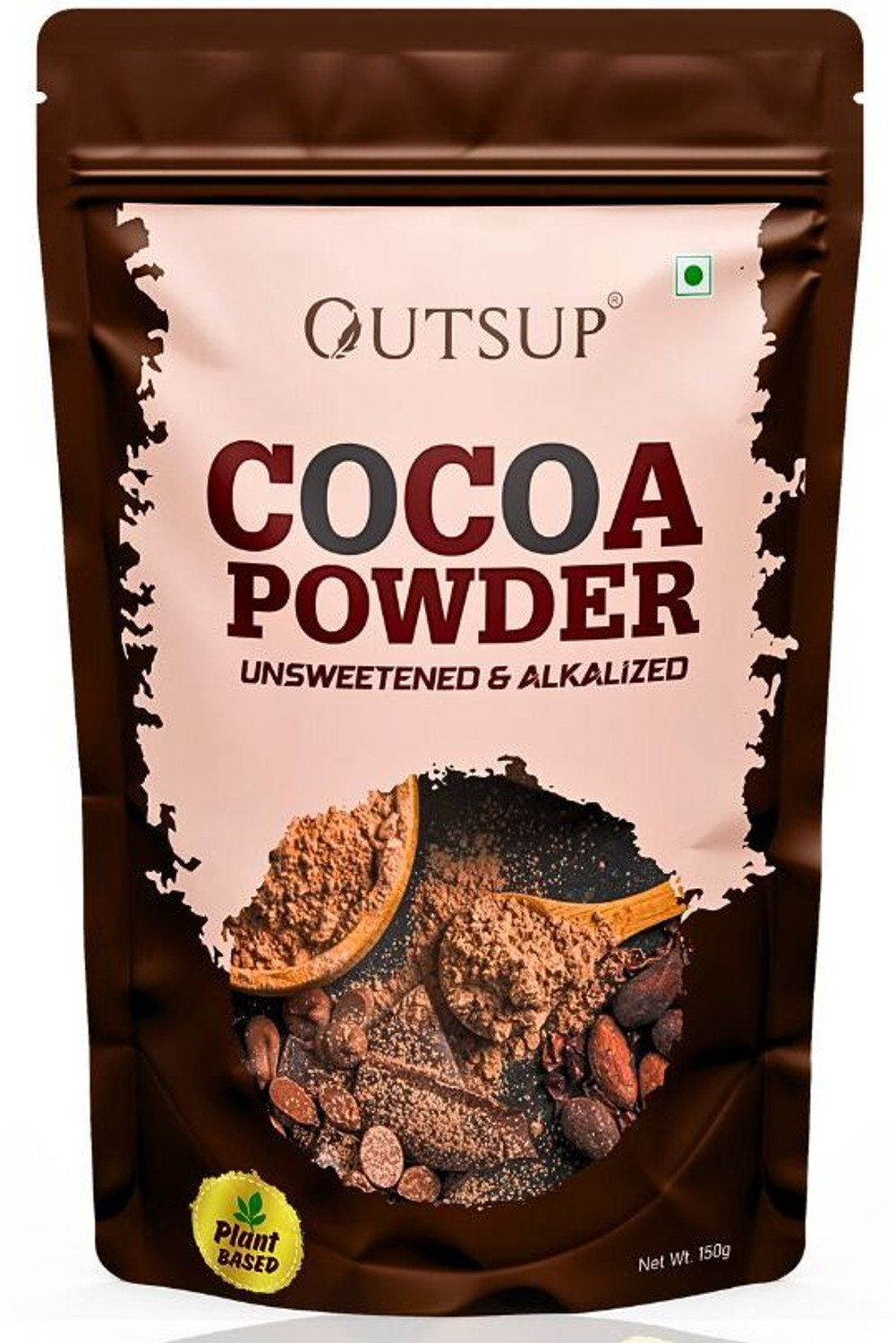 Image of OUTSUP Cocoa Powder Unsweetened & Alkalized | 21.5g Protein, Plant Based Cocoa Powder Cocoa Powder