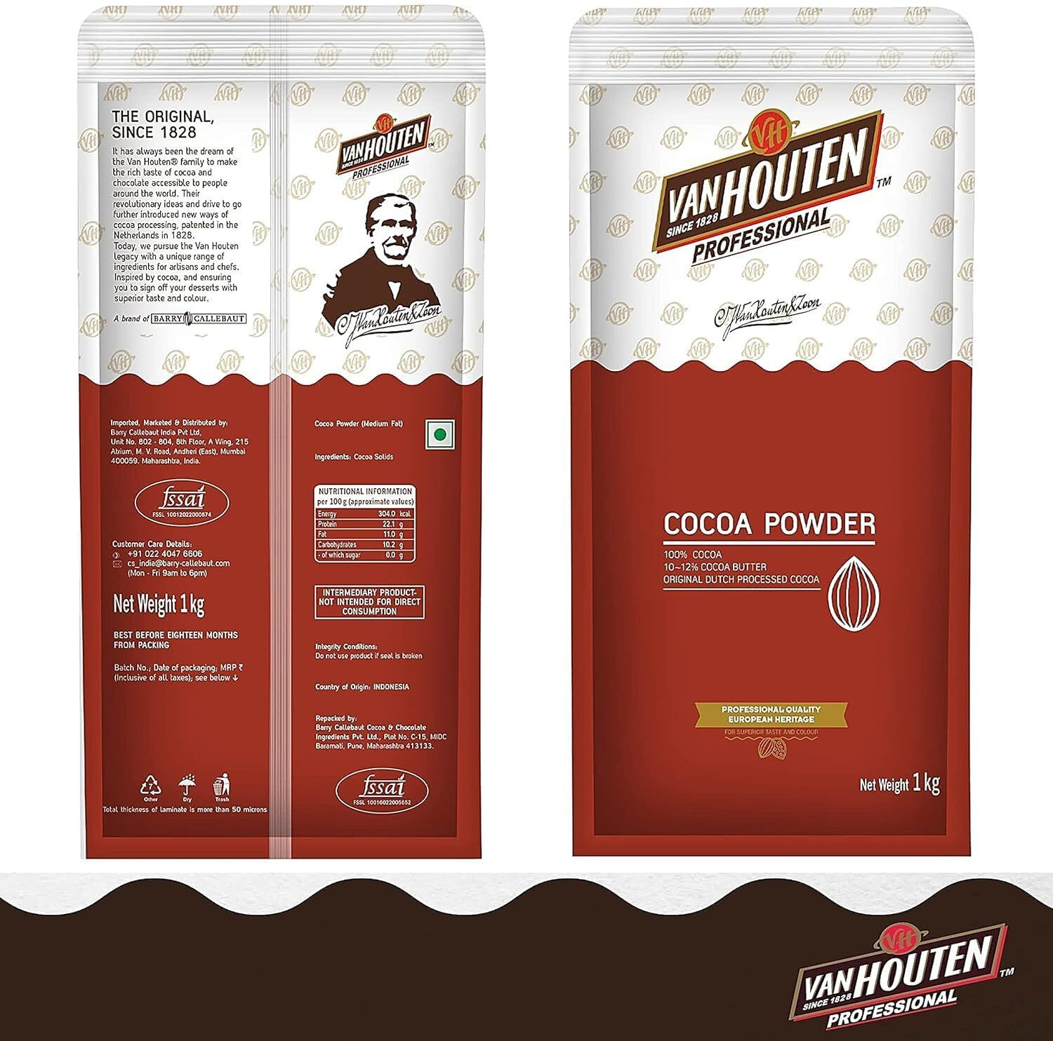 Image of BakeVale Vanhouten Professional Medium Brown Cocoa Powder Cocoa Powder