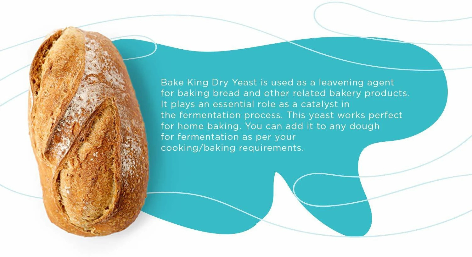 Image of Bake King Instant Dry Yeast Powder 100gm for Pizza Base & Baking Yeast Powder