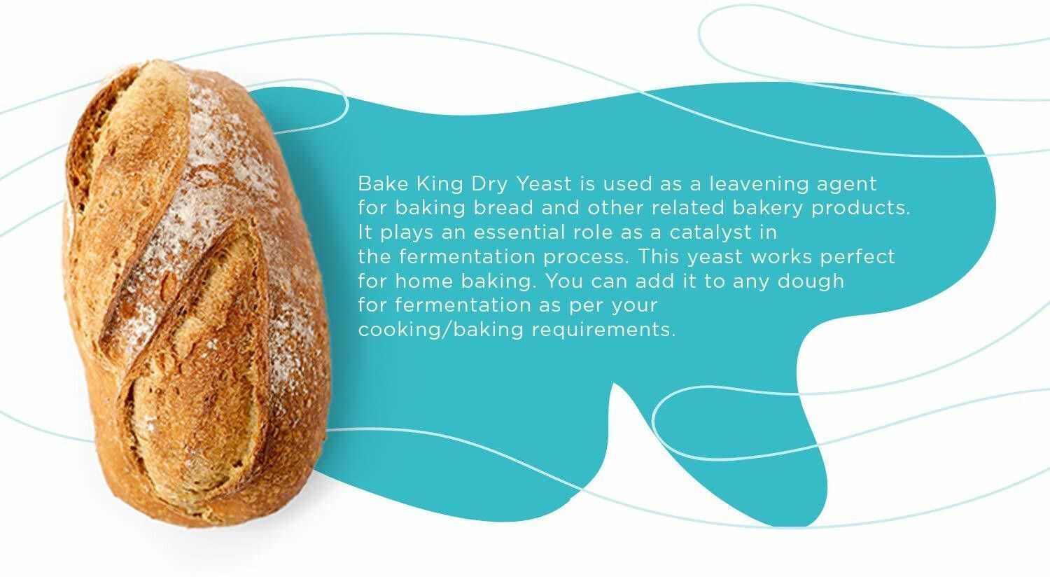 Image of Bake King 200g Grade A Quality Dry Yeast Powder 200g for Baking, Pizza, Cake, Bread, Wine Making, Dosa Yeast Powder