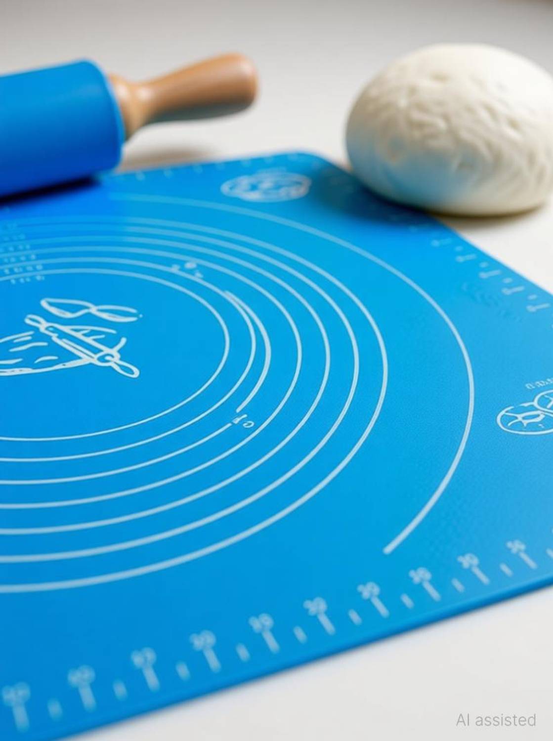 ABlue Clipper Non-Stick Silicon Pastry Fondant Dough roti chapati Rolling Baking Sheet mat Food-grade Silicone Baking Mat