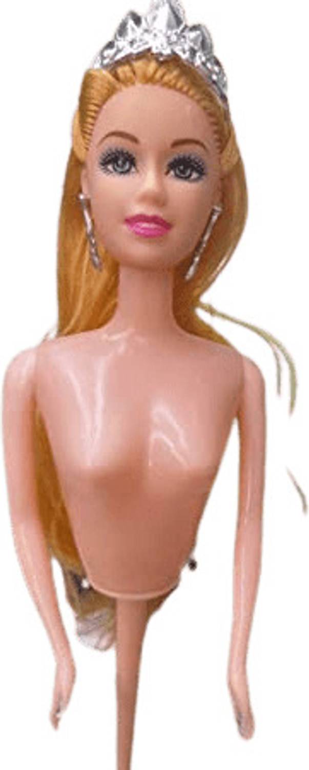 BAKERS4U Plastic Doll Cake Topper with Crown, Cake Decoration Tool Bakeware Cake Topper