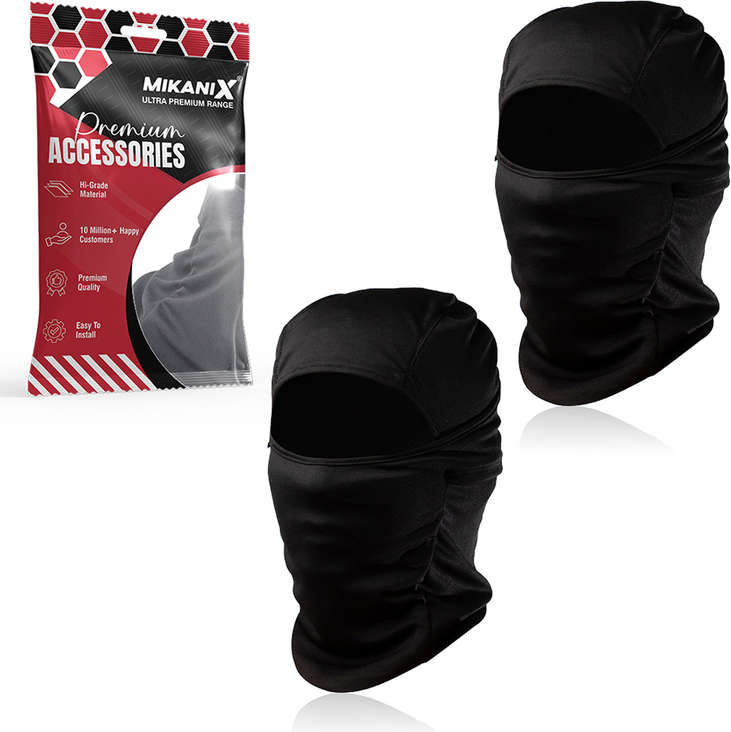 Image of MIKANIX Black Bike Face Mask for Men & Women