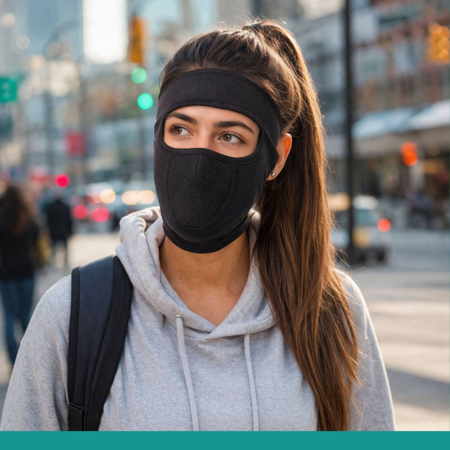 CRAZY Black Bike Face Mask - Image 3