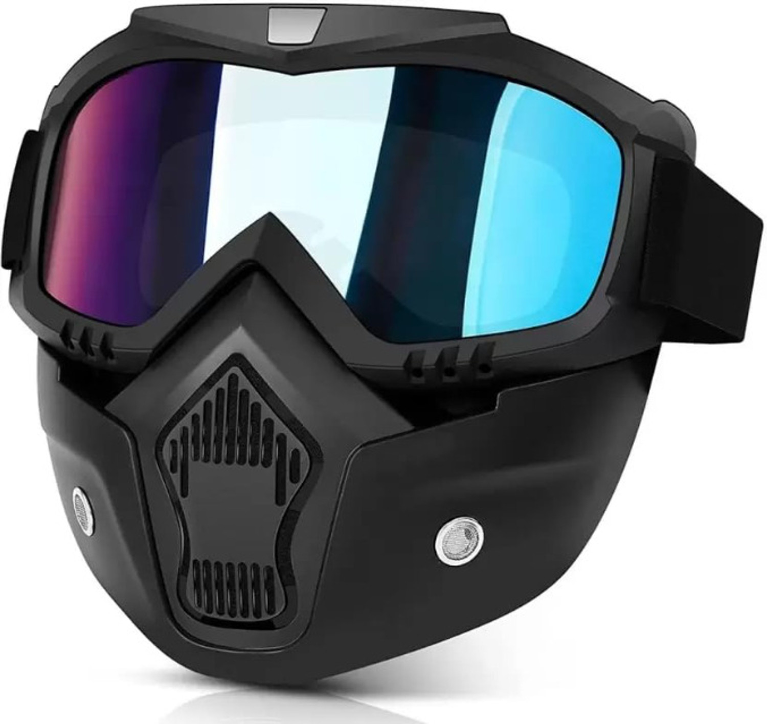 Image of VASTRA RANG Black Bike Face Mask for Men