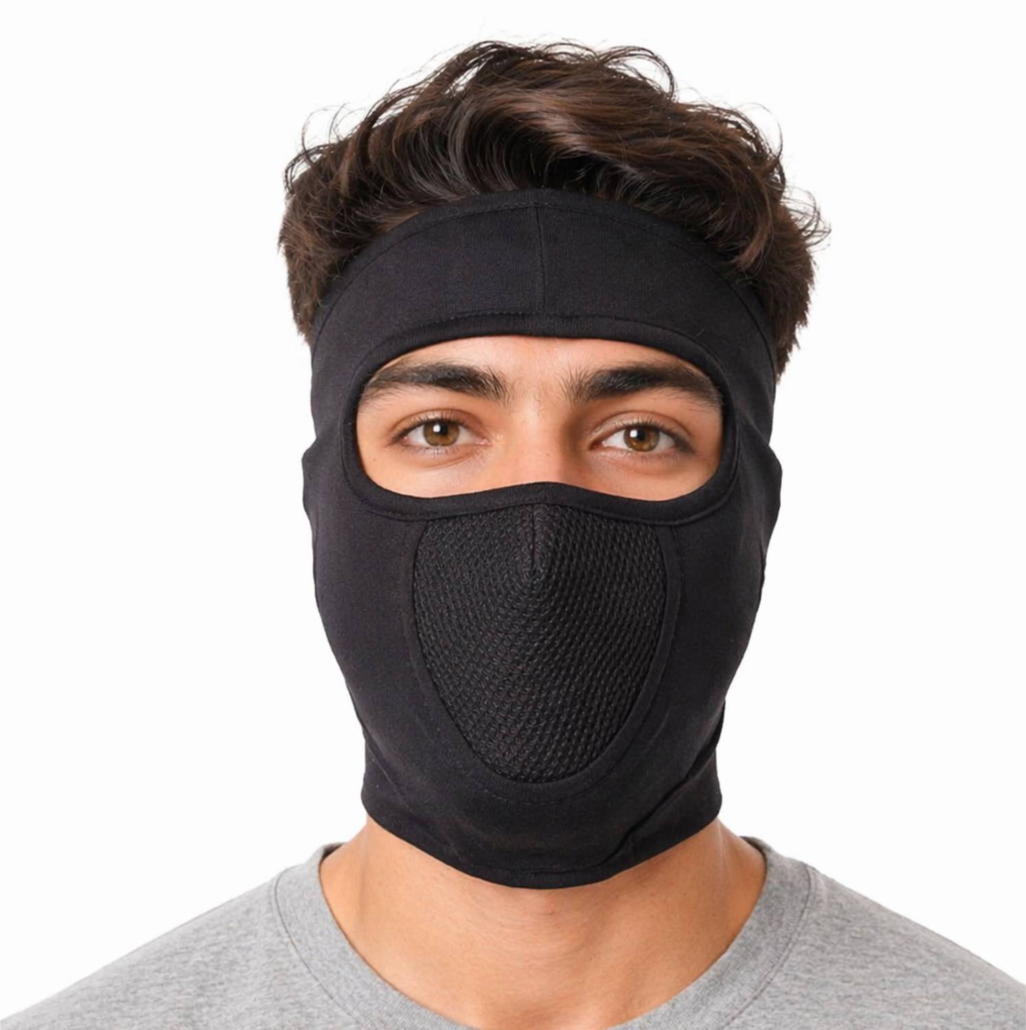 CRAZY Black Bike Face Mask - Image 1