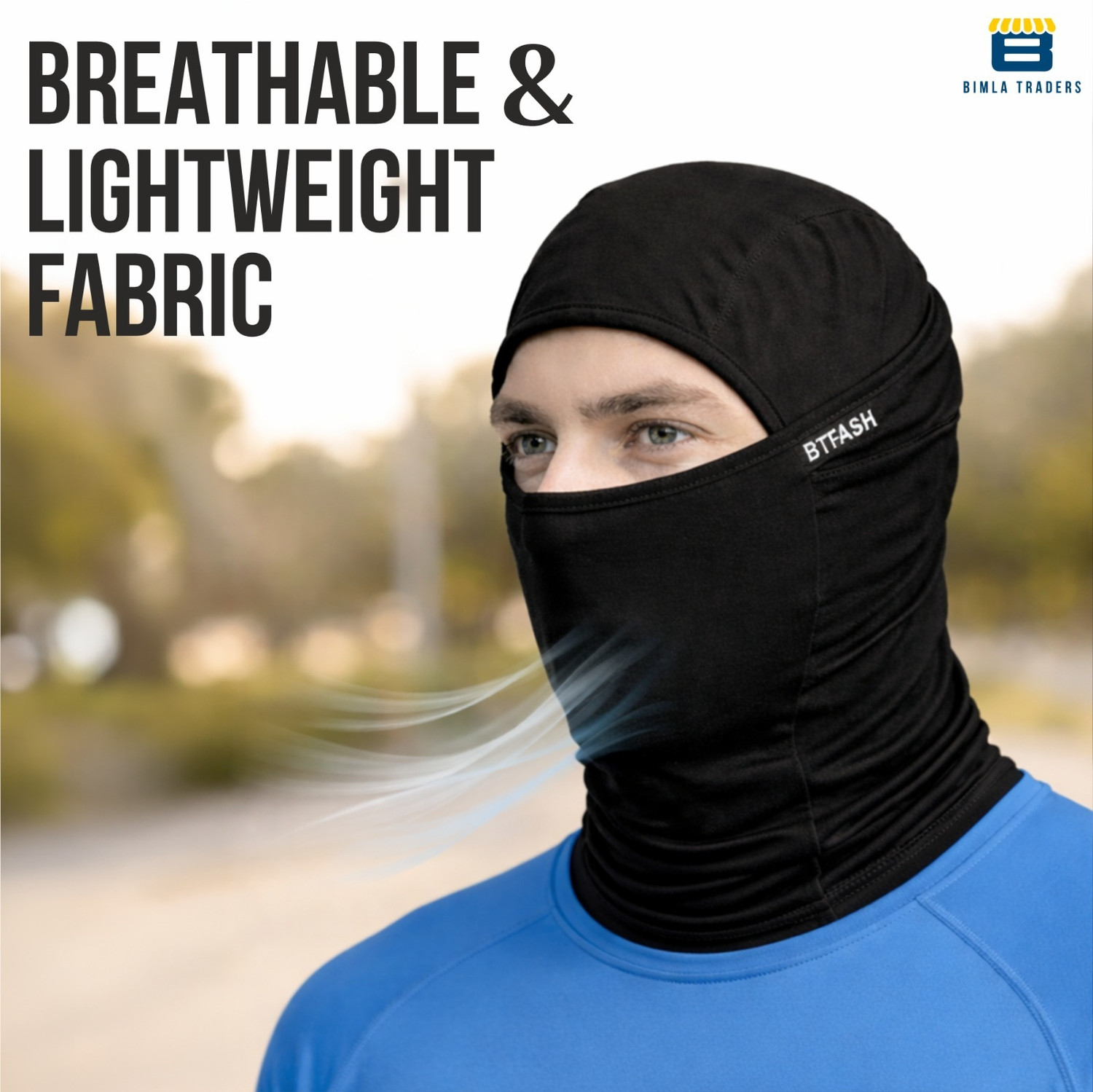 Image of Btag Black Bike Face Mask for Men