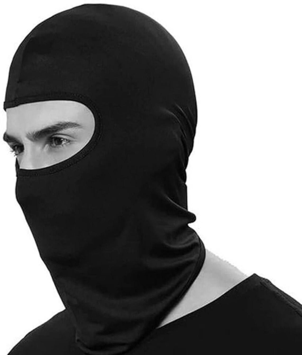 Image of Mecraaz Black Bike Face Mask for Men & Women