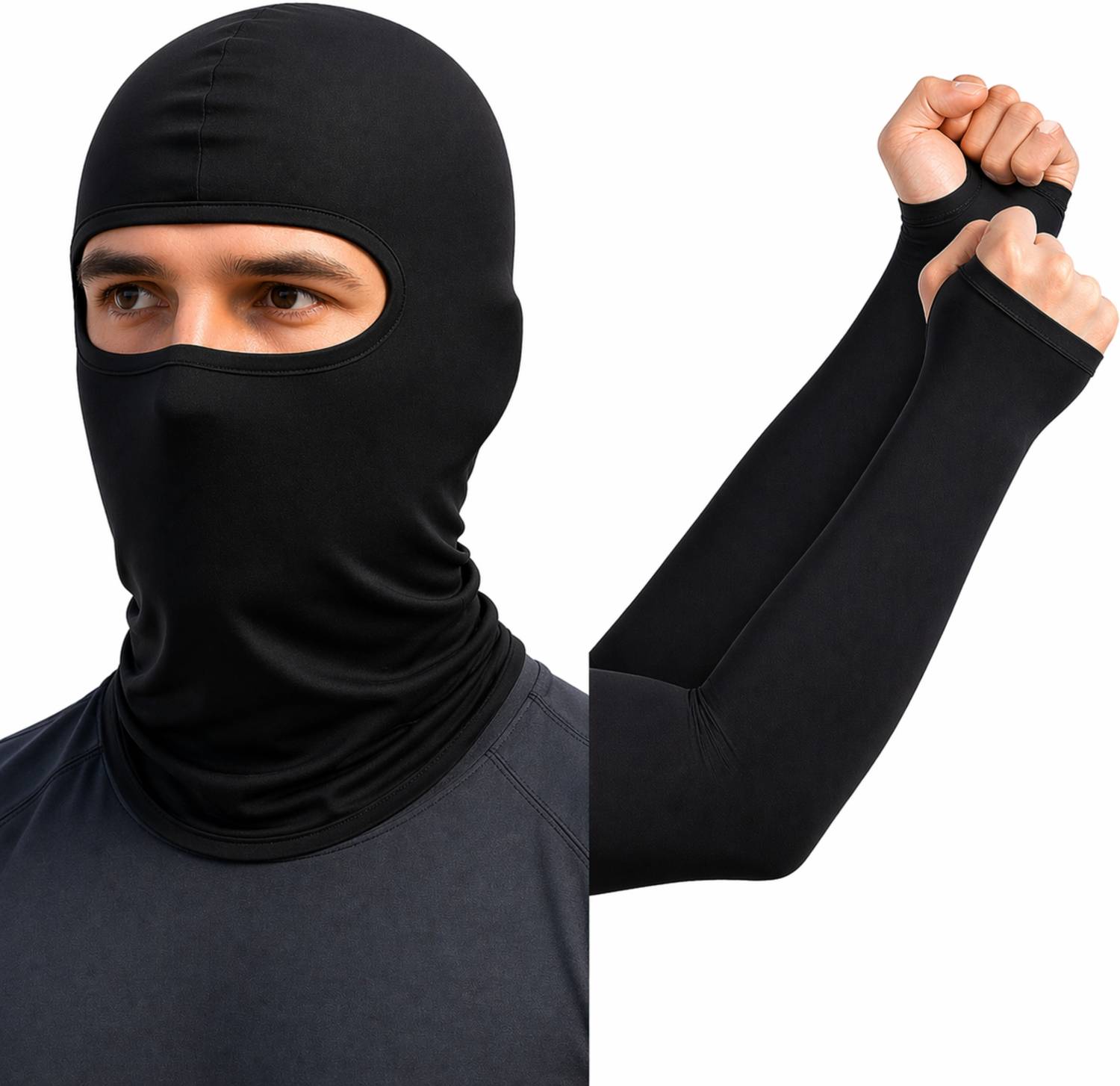 BULISHTO Black Bike Face Mask for Men & Women
