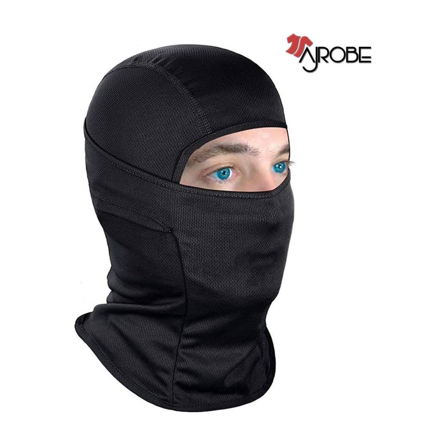 AJROBE Black Bike Face Mask for Men & Women
