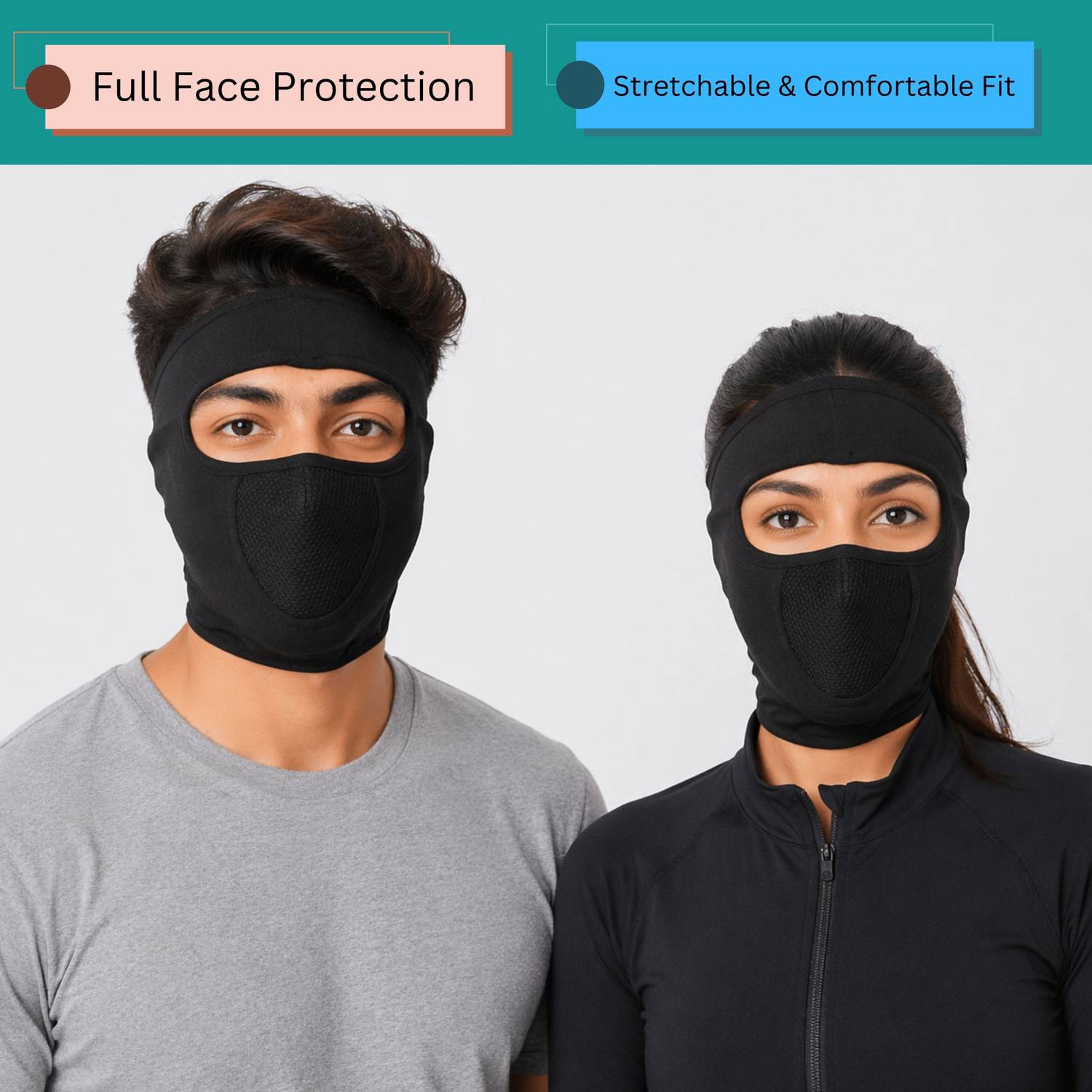 CRAZY Black Bike Face Mask - Image 5