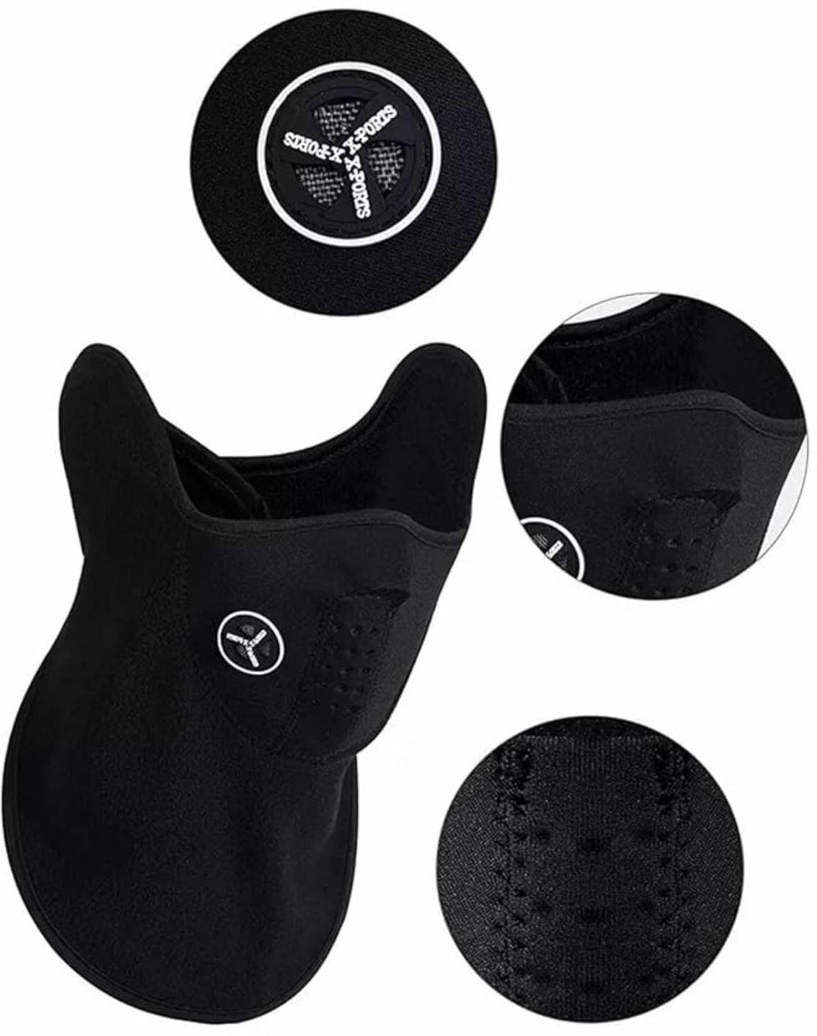 aksmit Black Bike Face Mask for Men & Women