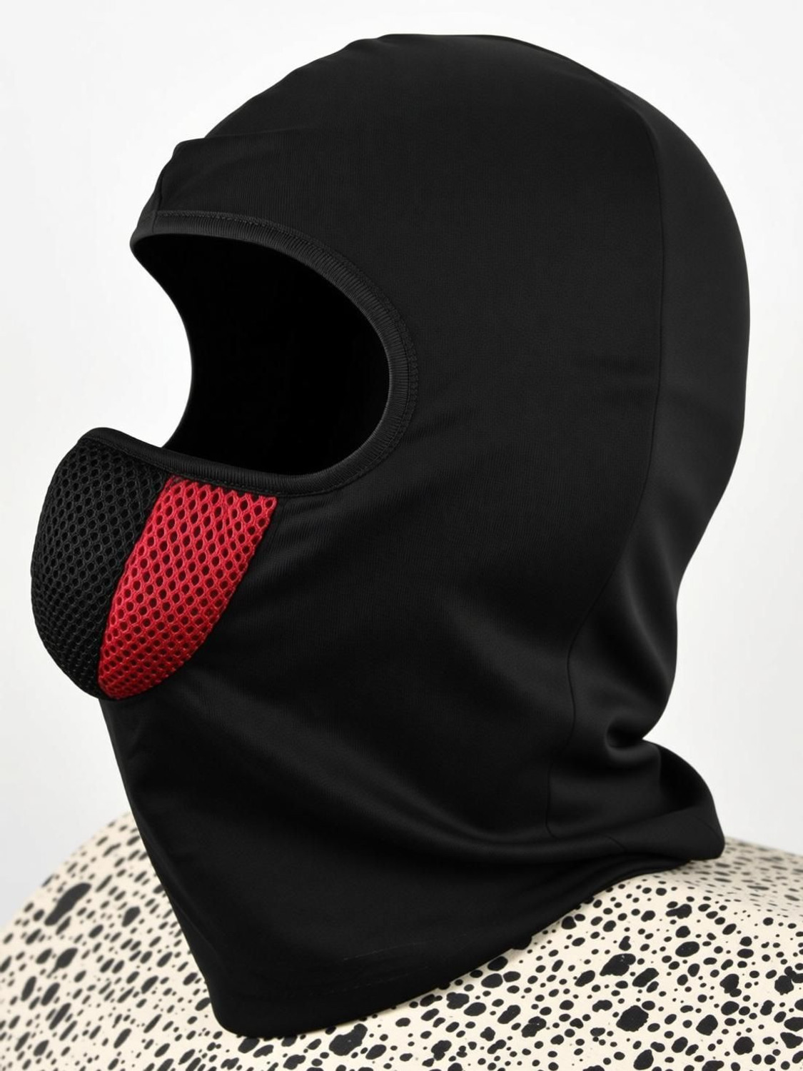 Image of Taveesa Black, Red Bike Face Mask for Men
