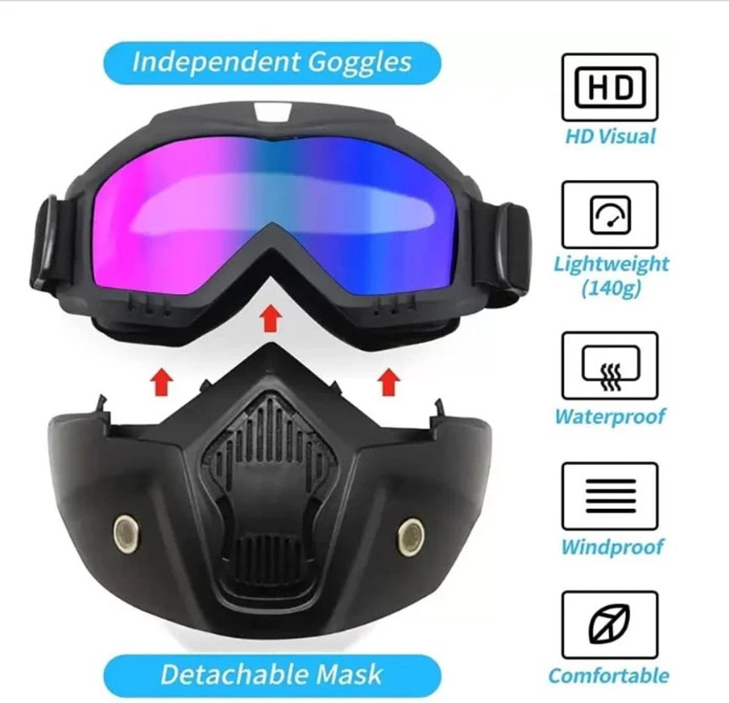 Image of VASTRA RANG Black Bike Face Mask for Men
