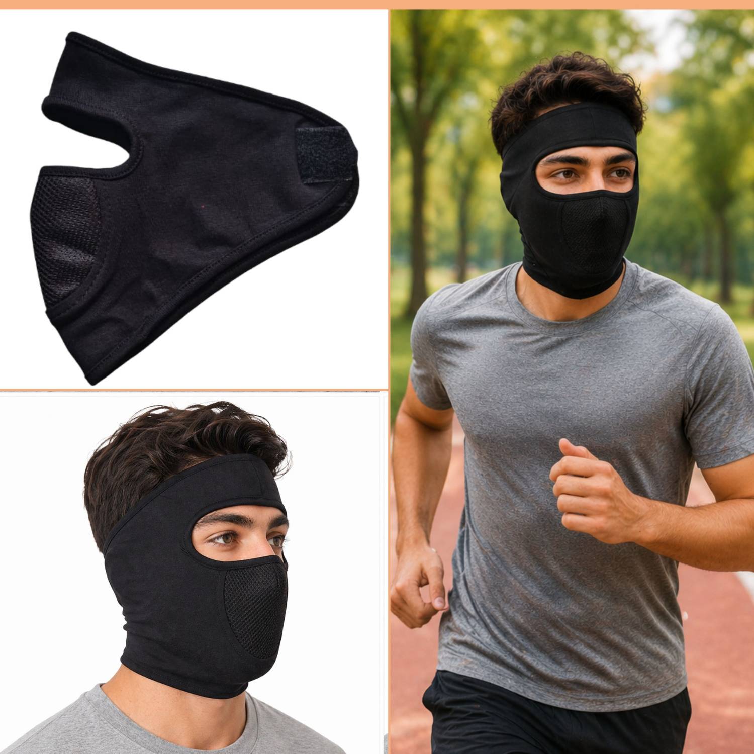 CRAZY Black Bike Face Mask - Image 2