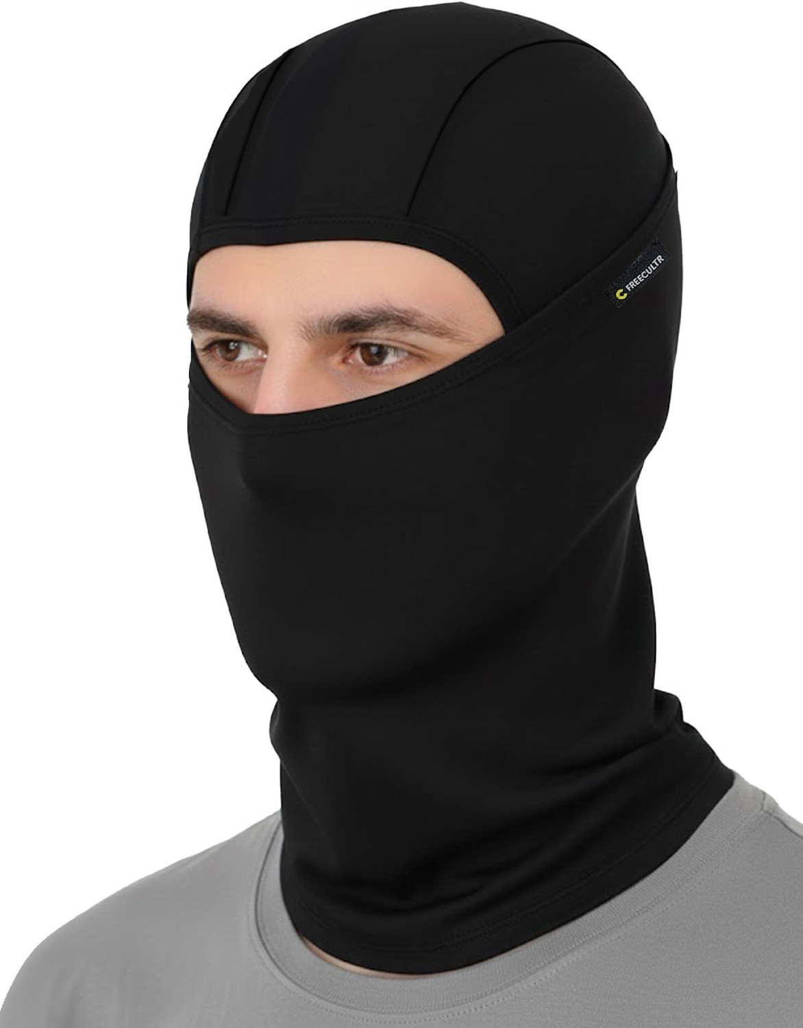 Image of FREECULTR Black Helmet Skull Cap for Men